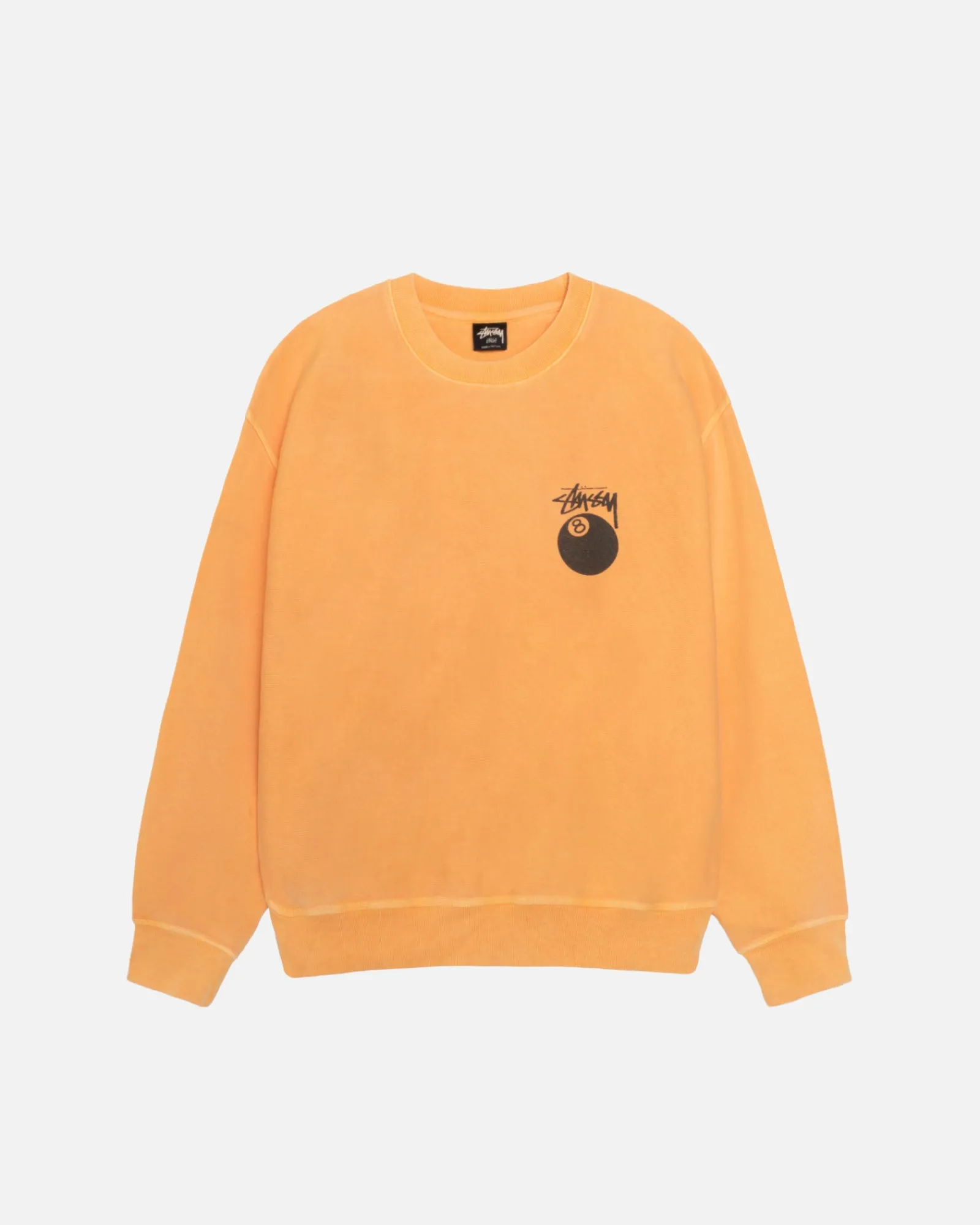 Crews>Stüssy 8 BALL CREW PIGMENT DYED Orange