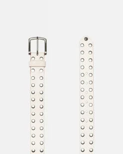 Accessories>Stüssy 8 BALL STUDDED BELT Bone