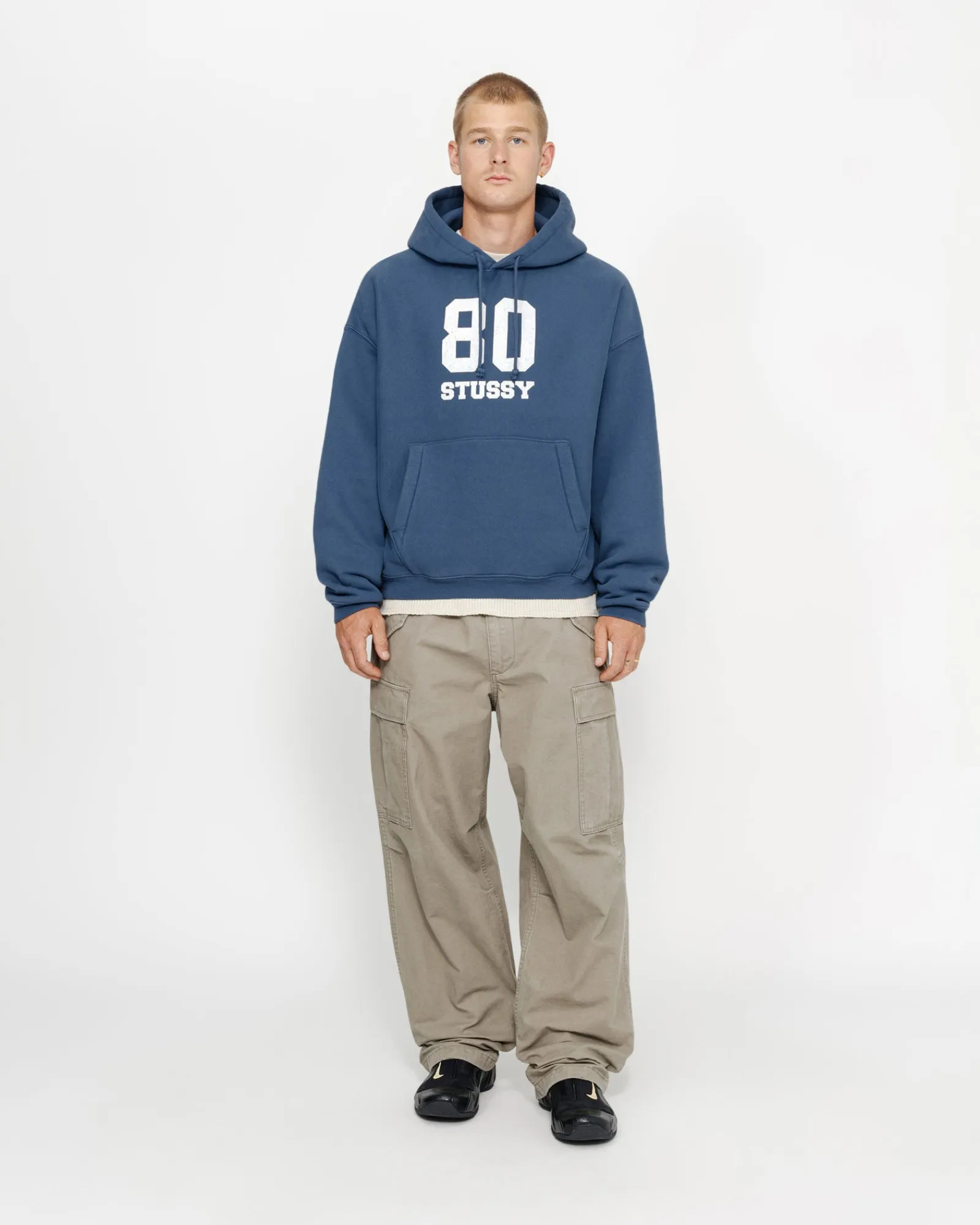 Hoodies>Stüssy 80 RELAXED HOODIE Blue