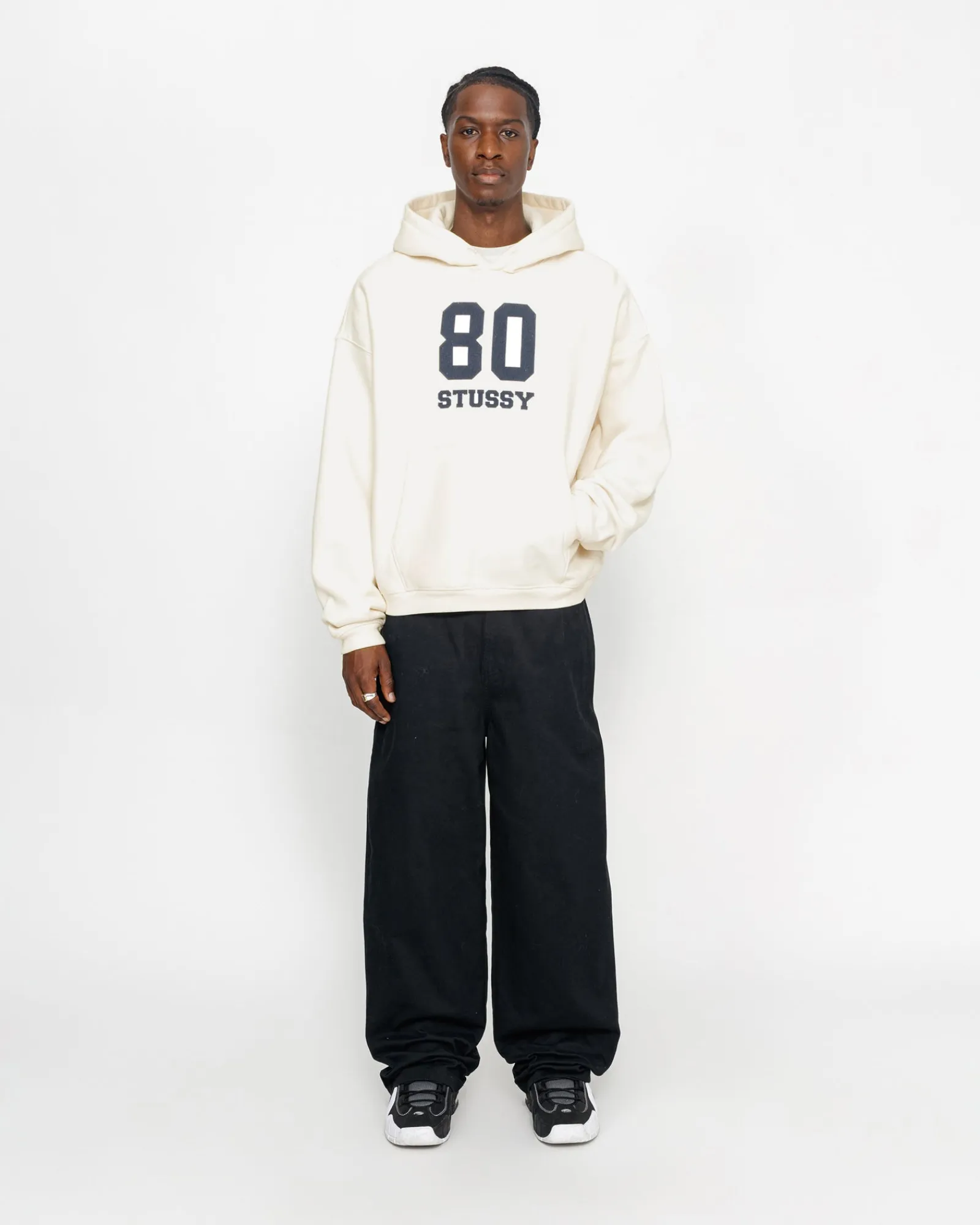 Hoodies>Stüssy 80 RELAXED HOODIE Off White