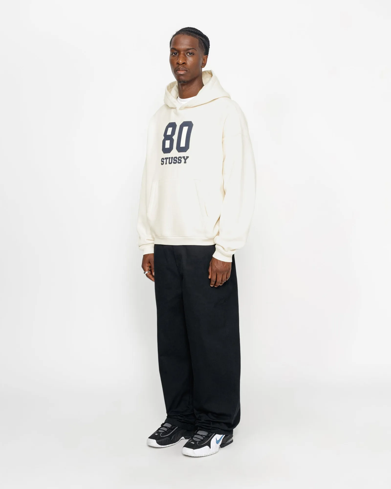 Hoodies>Stüssy 80 RELAXED HOODIE Off White