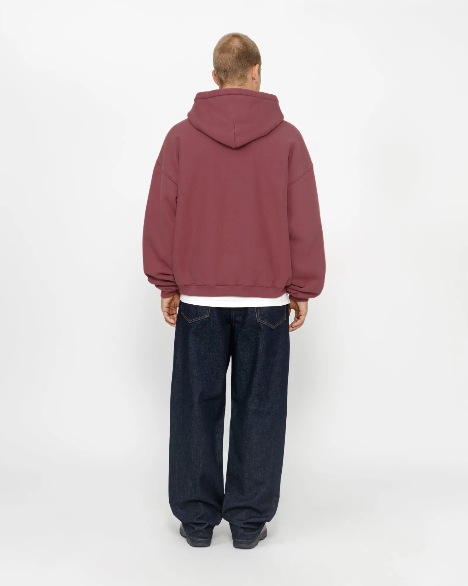 Hoodies>Stüssy 80 RELAXED HOODIE Oxblood
