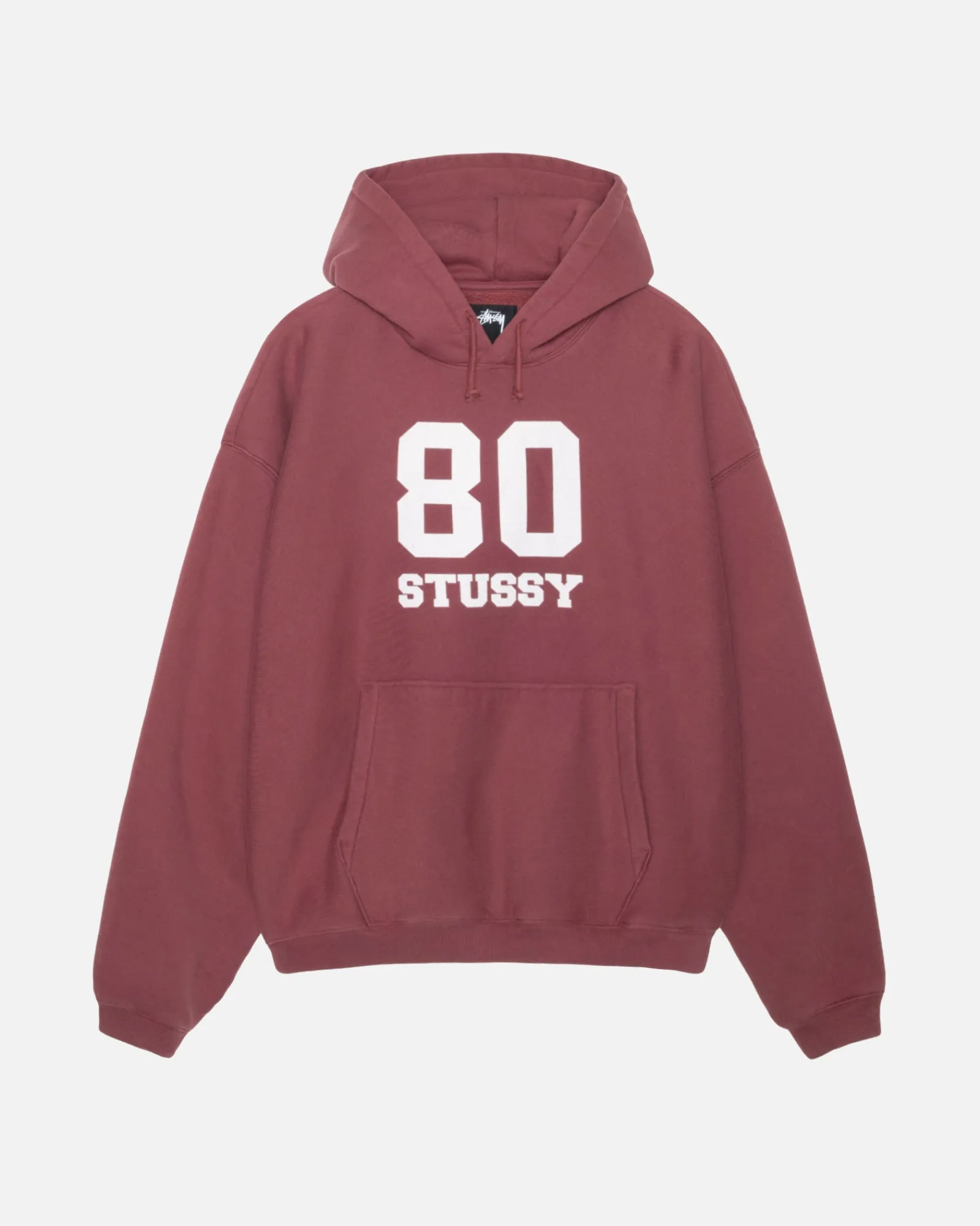 Hoodies>Stüssy 80 RELAXED HOODIE Oxblood