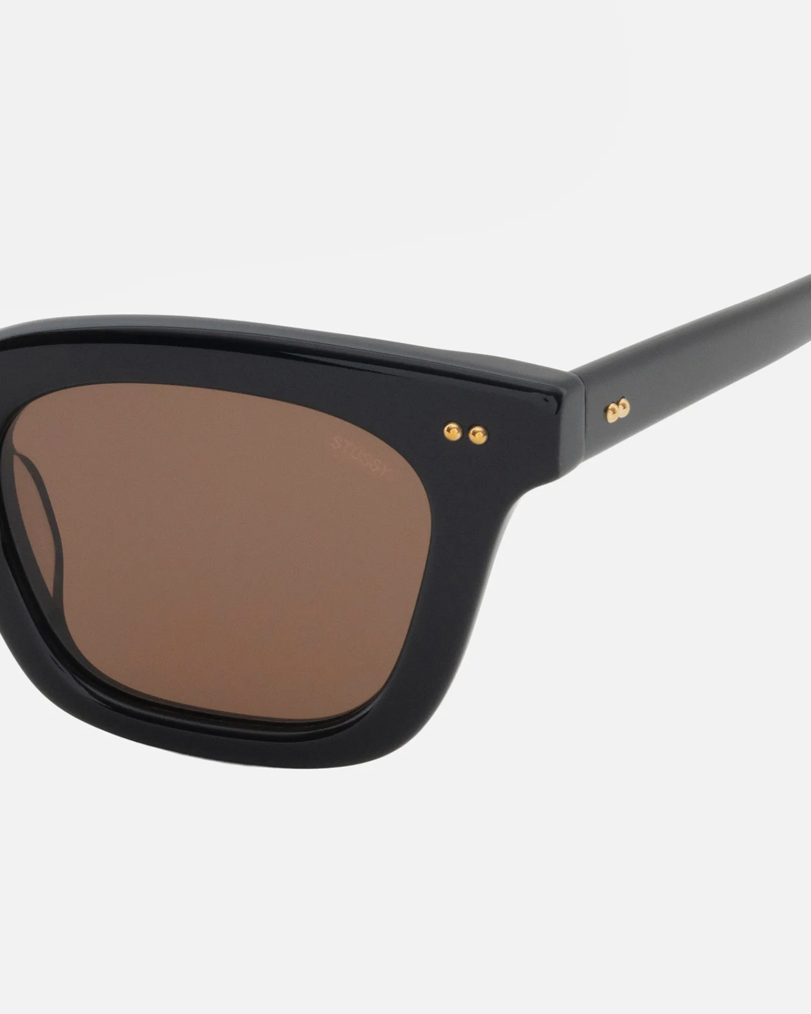 Accessories|Eyegear>Stüssy ACE SUNGLASSES Black / Brown Lens