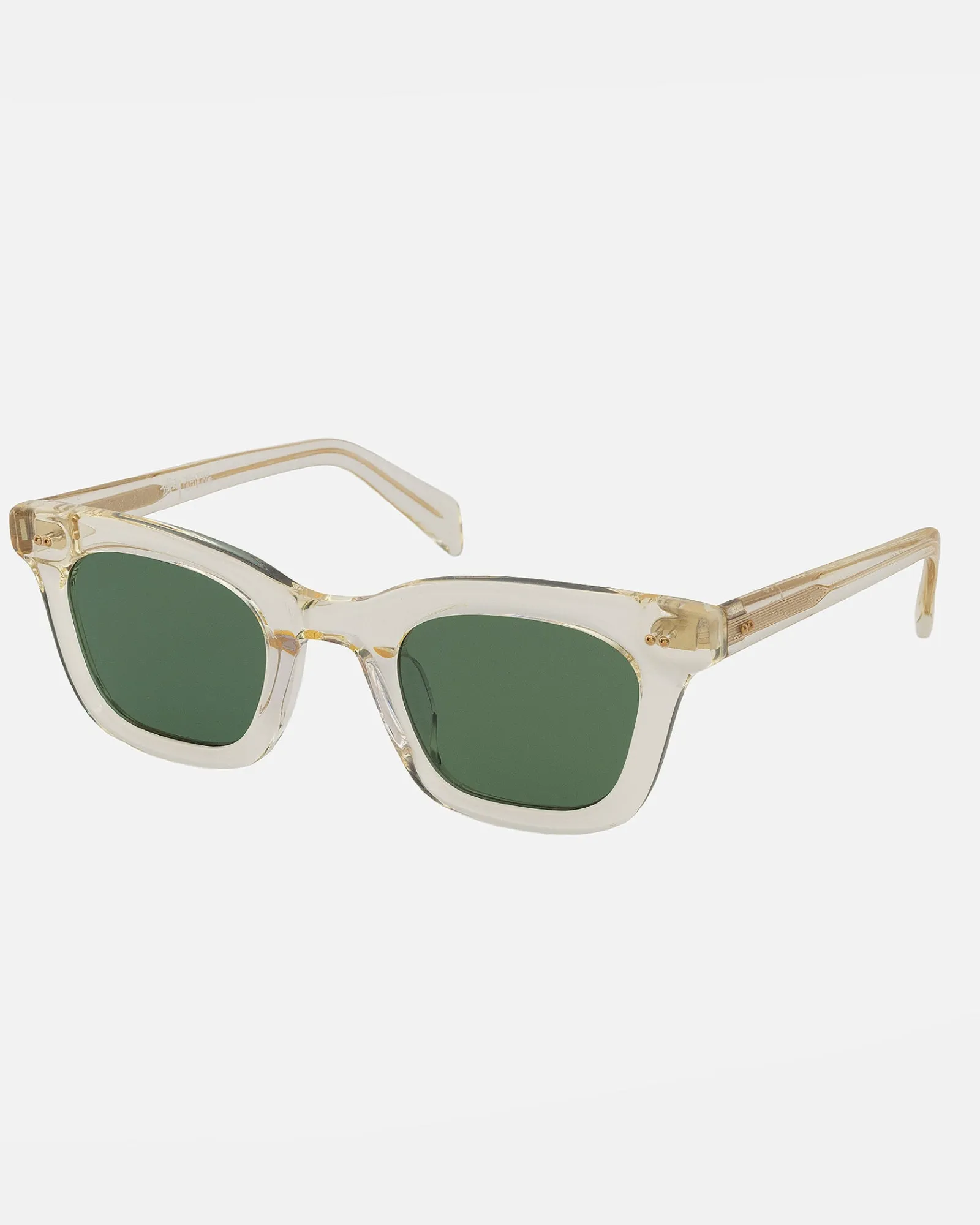 Accessories|Eyegear>Stüssy ACE SUNGLASSES Bone / Green Lens