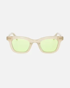 Accessories|Eyegear>Stüssy ACE SUNGLASSES Bone / Lime