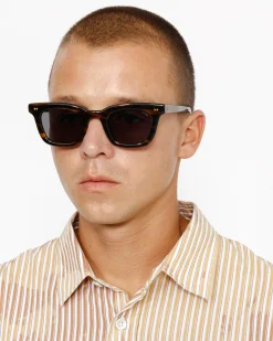 Accessories|Eyegear>Stüssy ACE SUNGLASSES Tortoise/Black Lens
