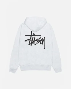 Hoodies>Stüssy BASIC STÜSSY HOODIE Ash Heather