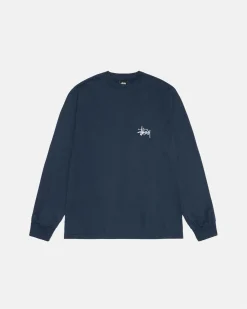 Tees>Stüssy BASIC STÜSSY LS TEE Navy