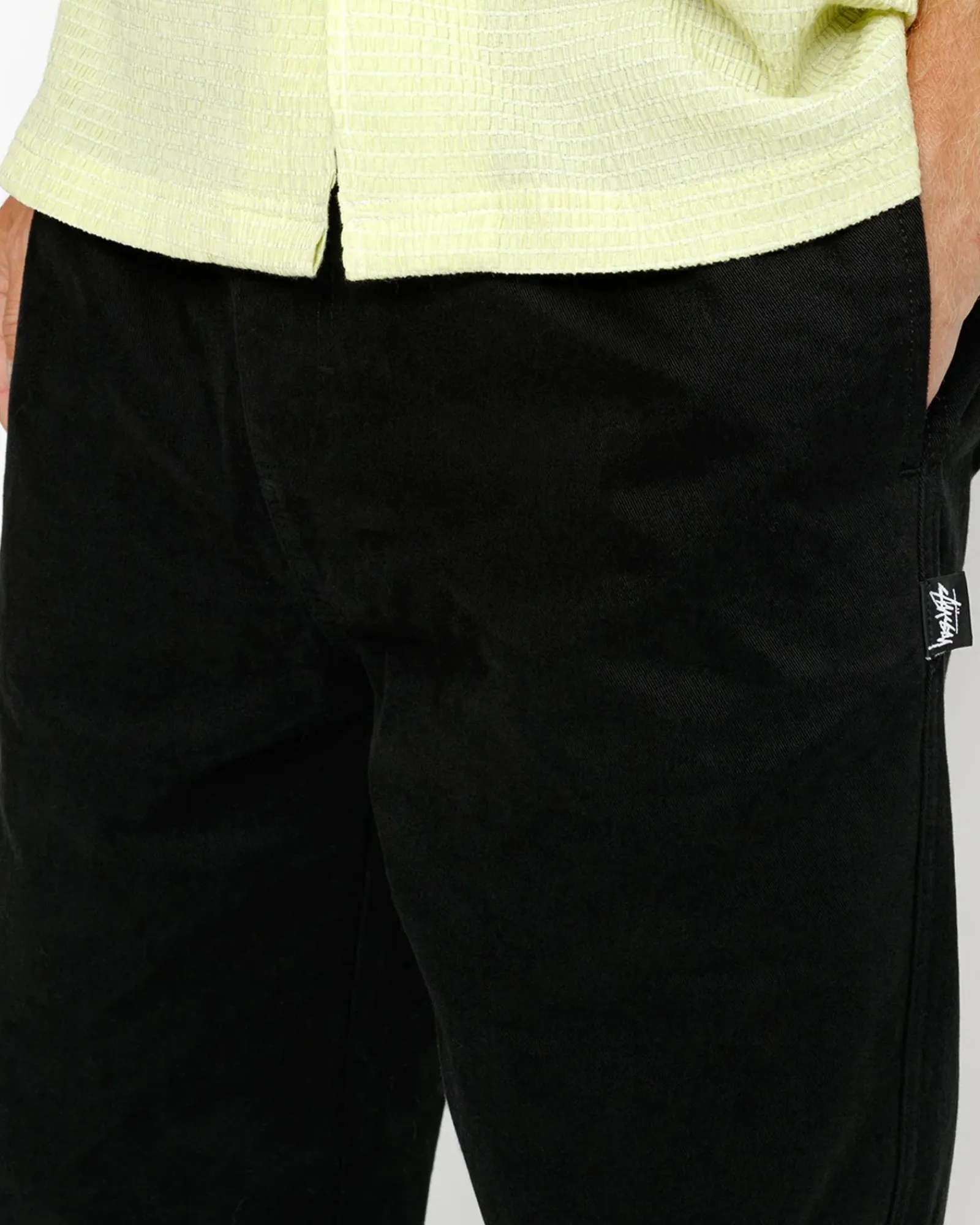 Pants>Stüssy BEACH PANT BRUSHED COTTON Black