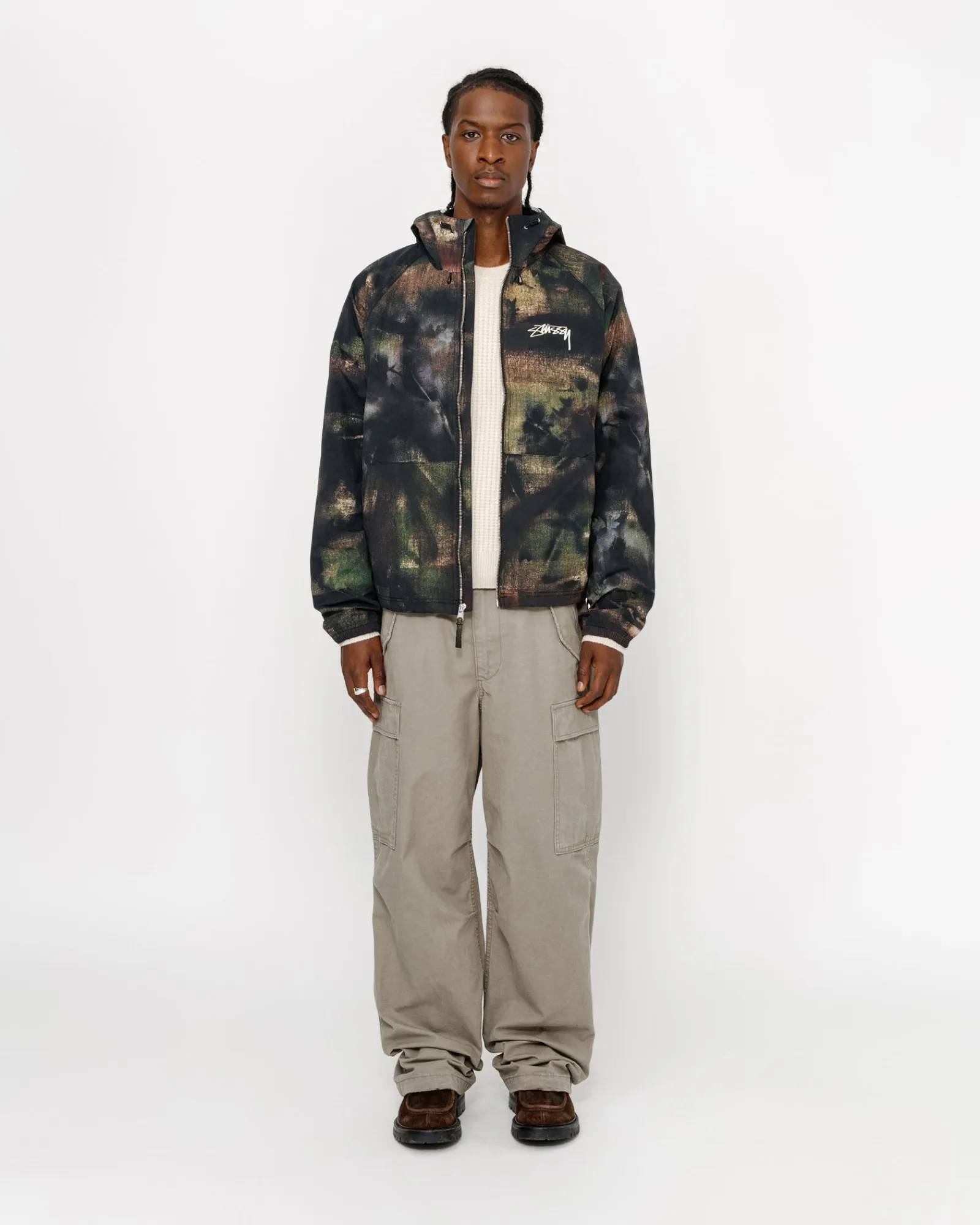 Outerwear>Stüssy BEACH SHELL STENPAT CAMO Fortine
