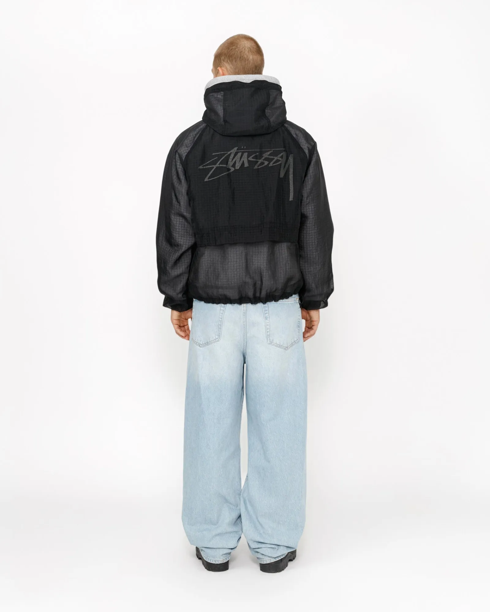 Outerwear>Stüssy BEACH SHELL TRANSPARENT RIPSTOP Black