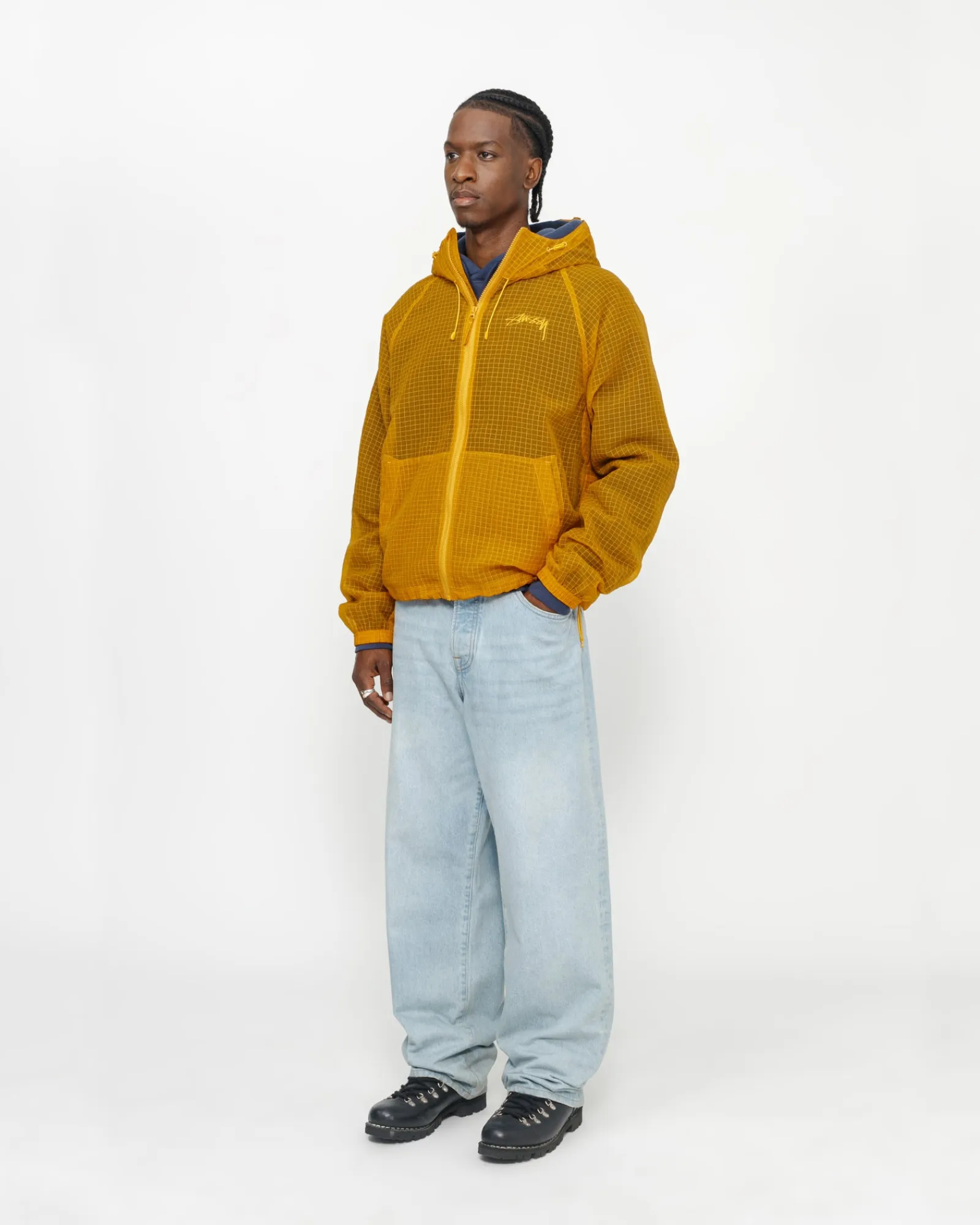 Outerwear>Stüssy BEACH SHELL TRANSPARENT RIPSTOP Golden Yellow