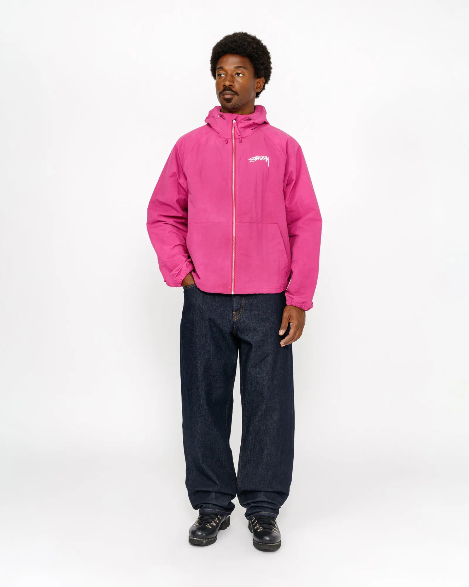 Outerwear>Stüssy BEACH SHELL WAVE DYE Berry