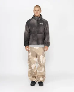 Outerwear>Stüssy BEACH SHELL WAVE DYE Black