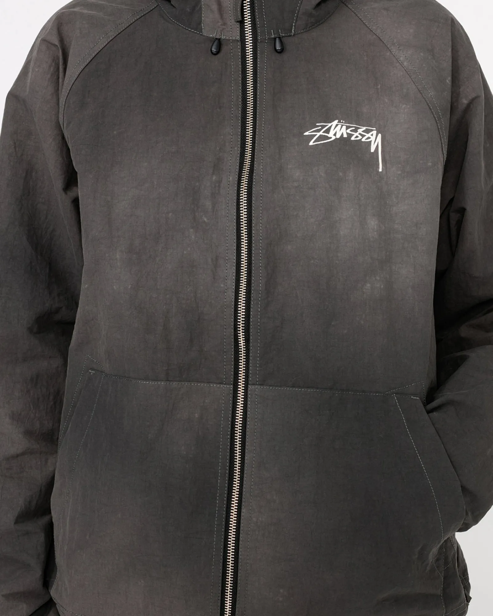 Outerwear>Stüssy BEACH SHELL WAVE DYE Black
