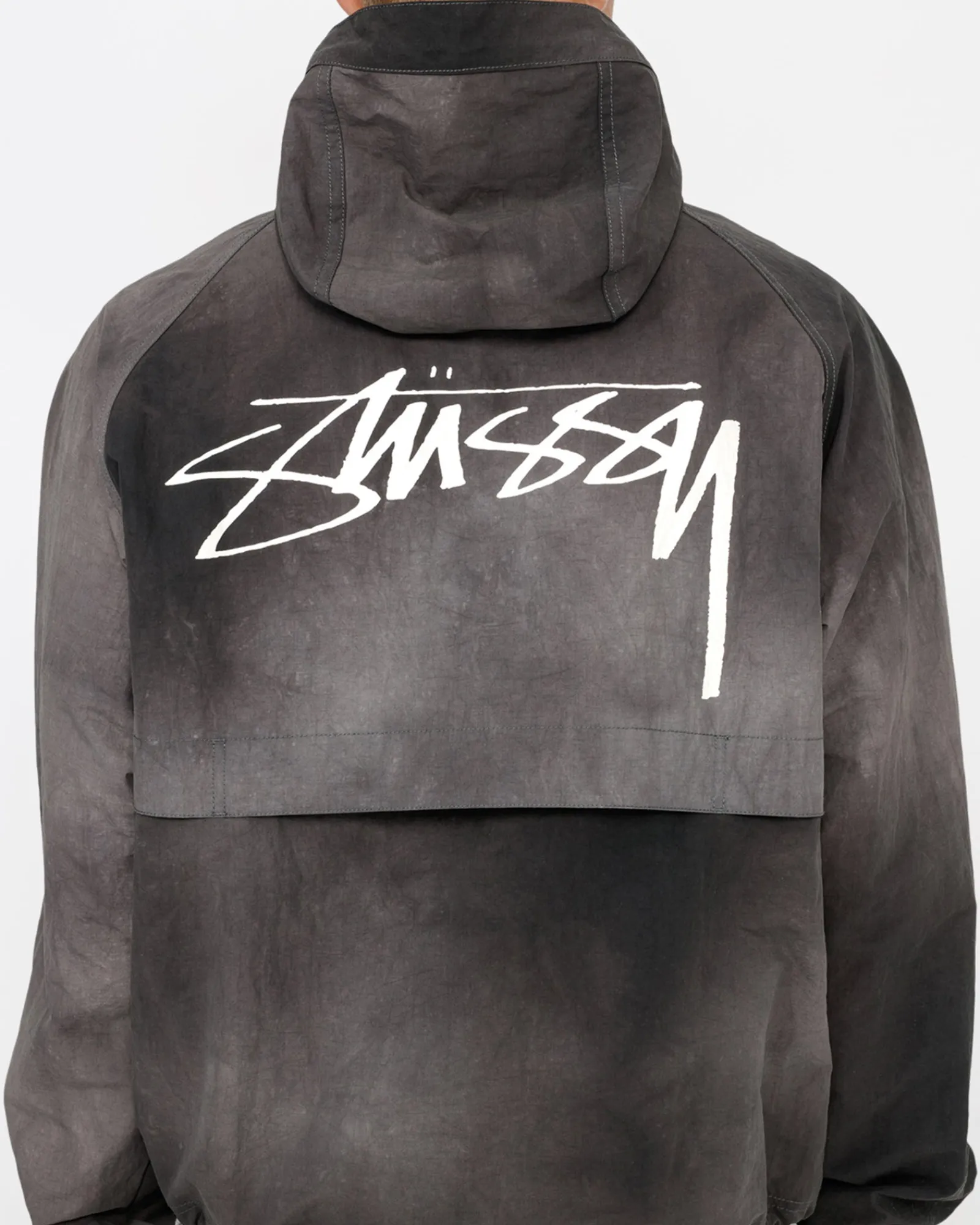 Outerwear>Stüssy BEACH SHELL WAVE DYE Black