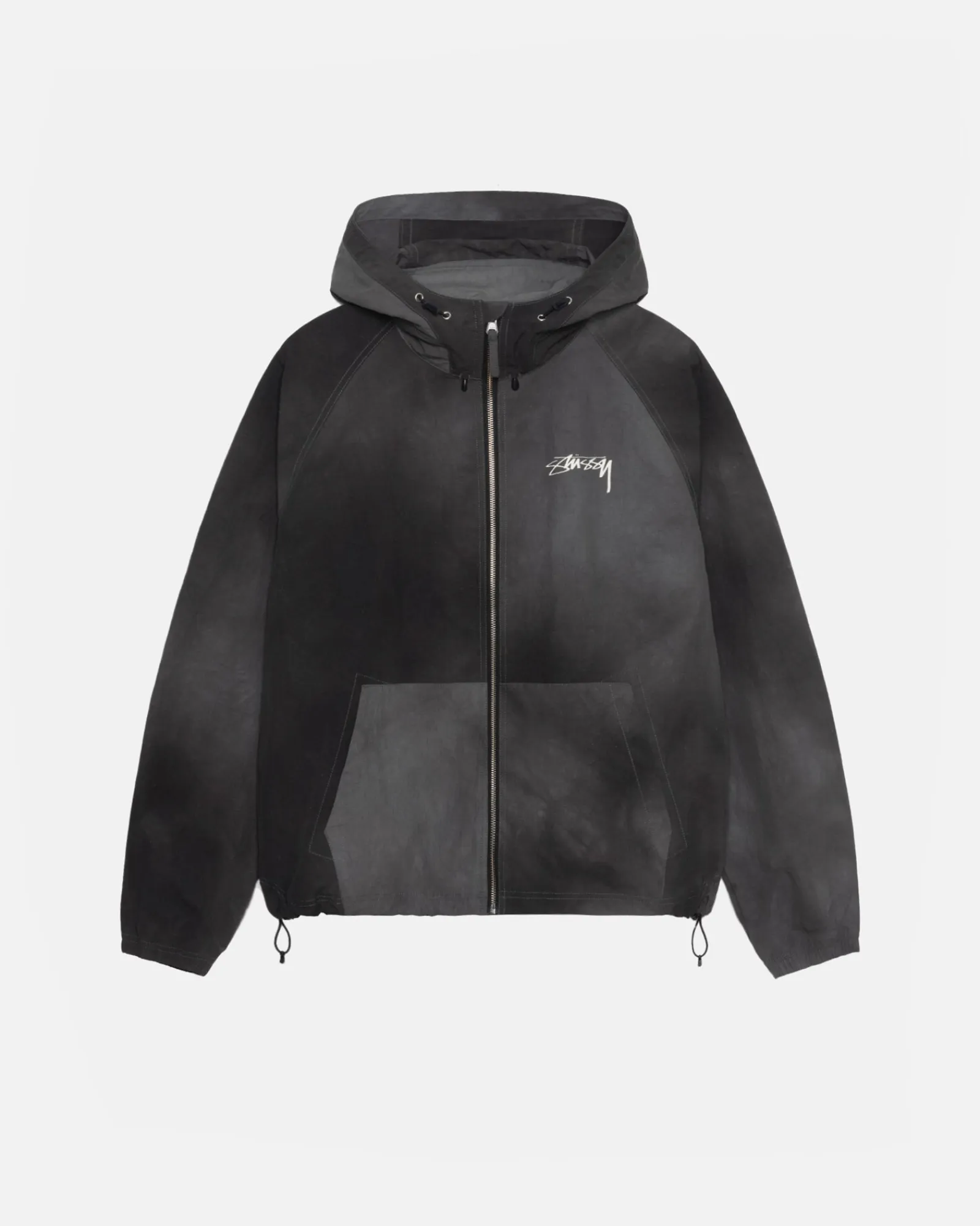 Outerwear>Stüssy BEACH SHELL WAVE DYE Black