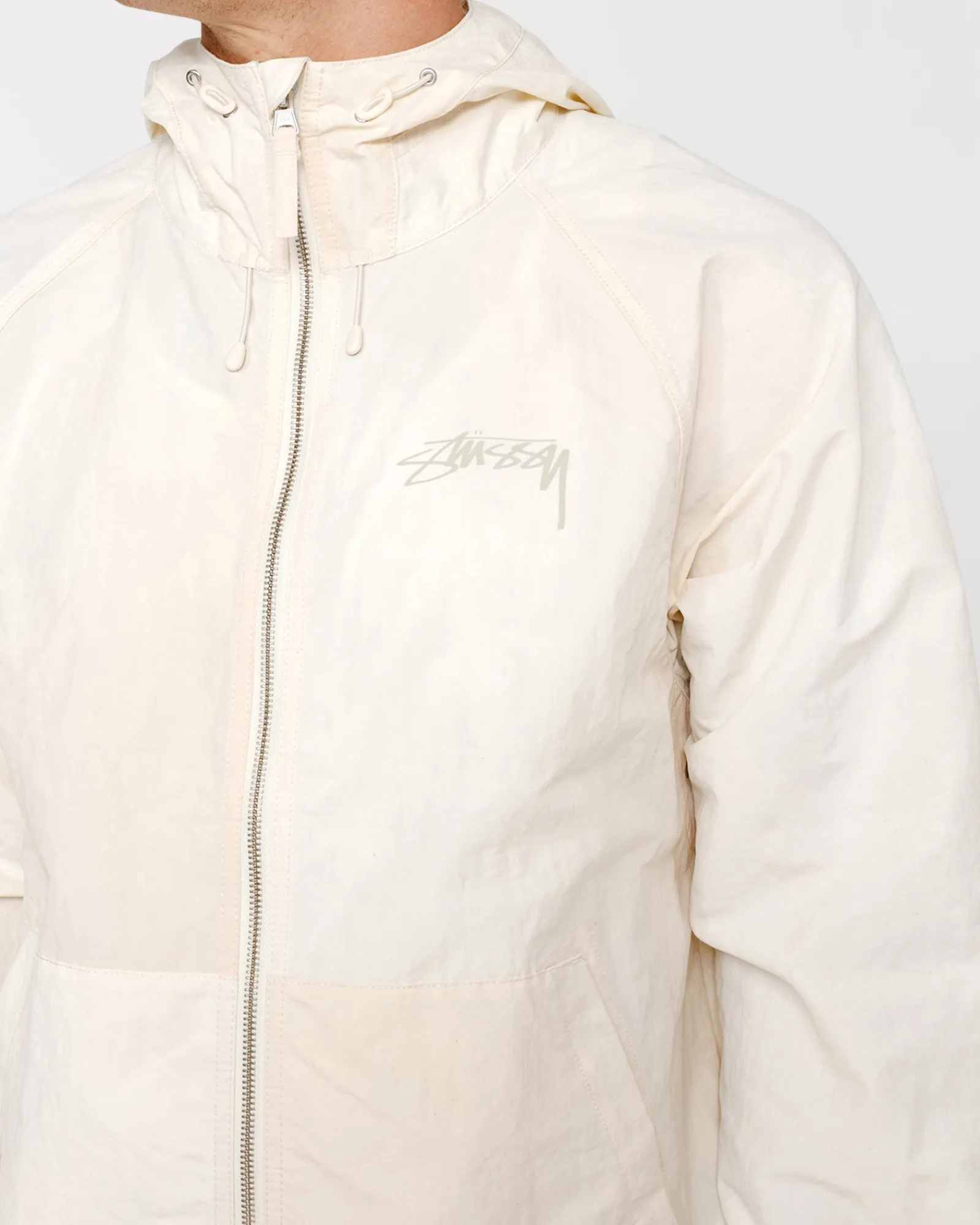 Outerwear>Stüssy BEACH SHELL WAVE DYE Bone