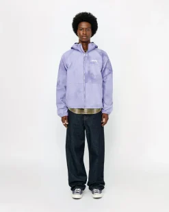 Outerwear>Stüssy BEACH SHELL WAVE DYE Lilac
