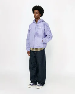 Outerwear>Stüssy BEACH SHELL WAVE DYE Lilac