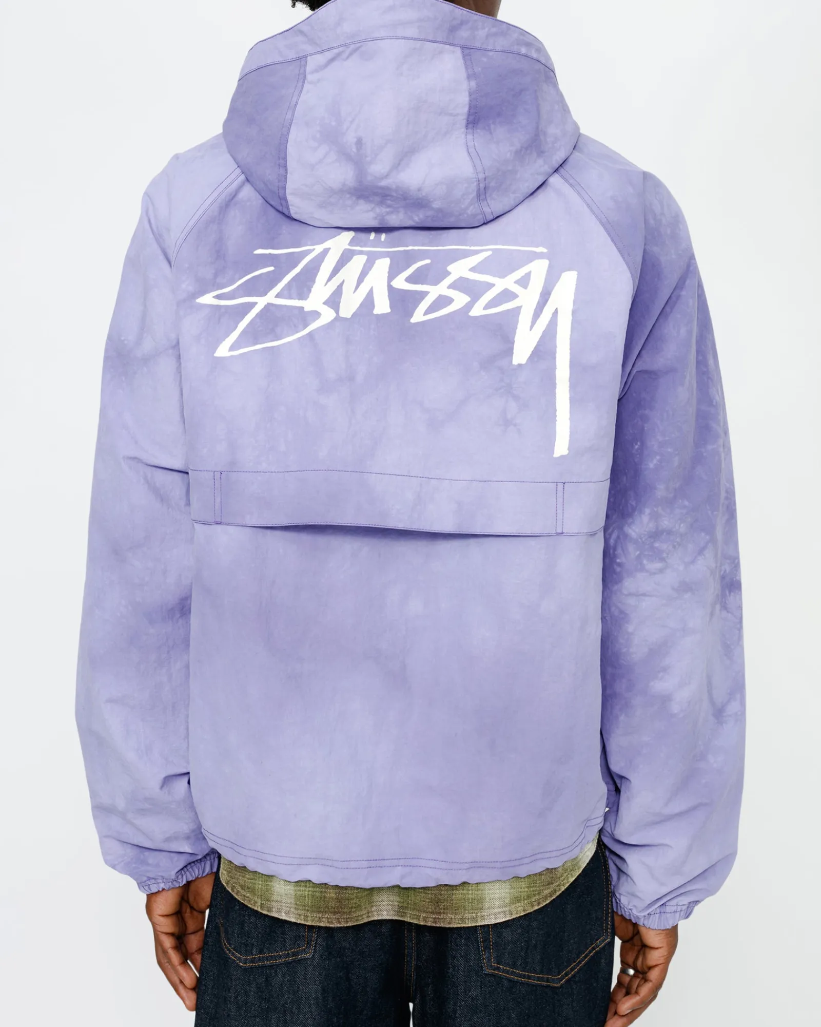 Outerwear>Stüssy BEACH SHELL WAVE DYE Lilac