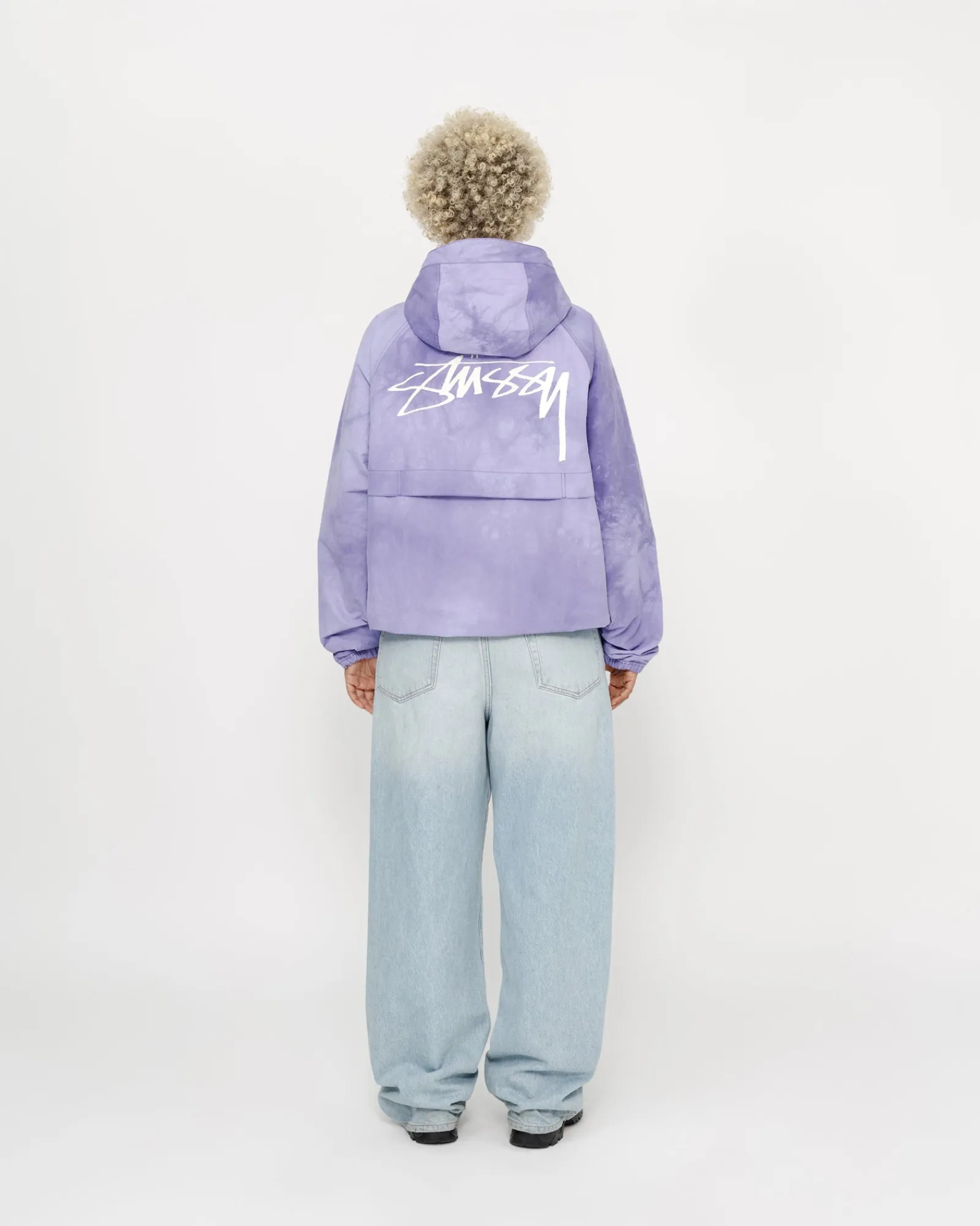 Outerwear>Stüssy BEACH SHELL WAVE DYE Lilac