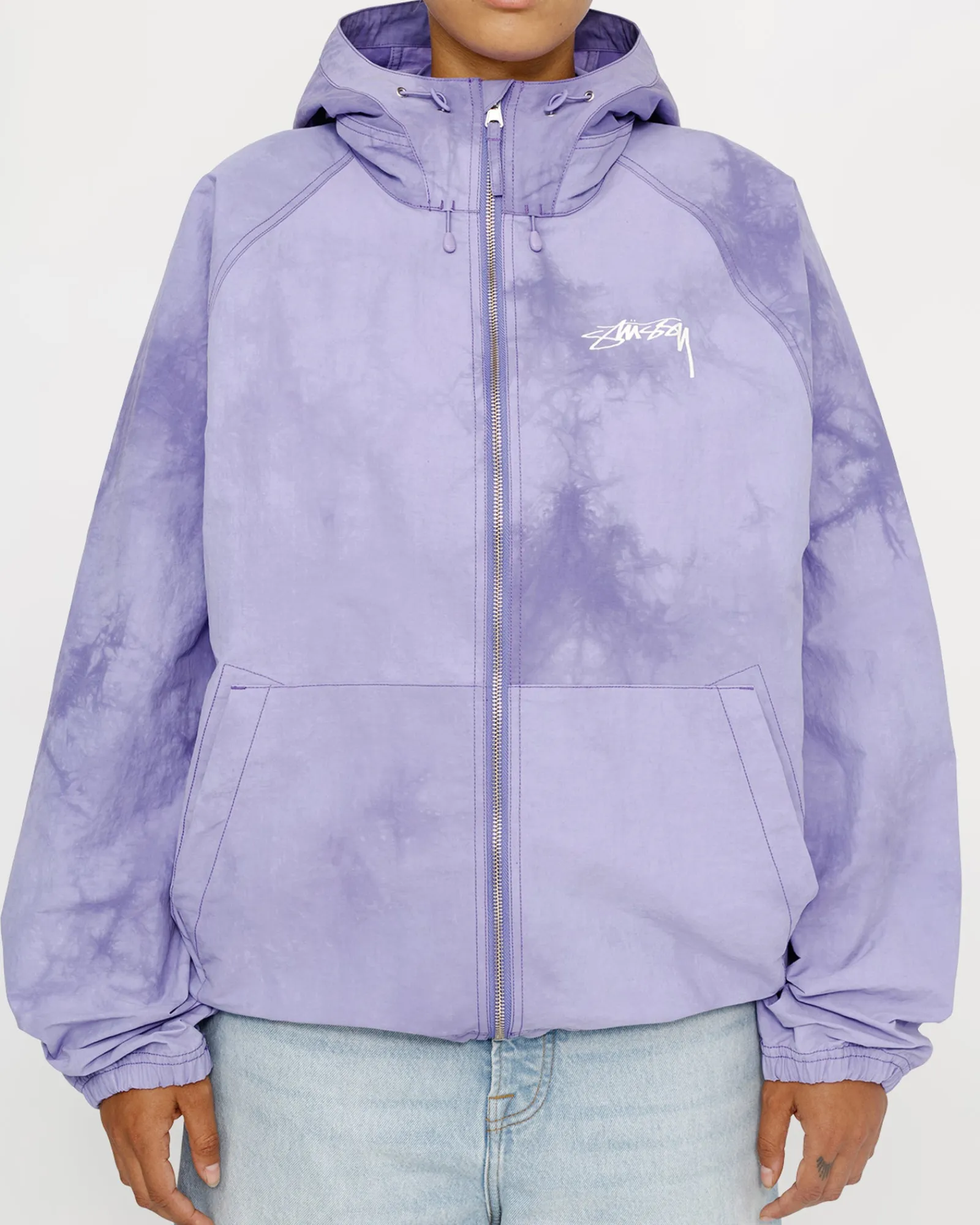 Outerwear>Stüssy BEACH SHELL WAVE DYE Lilac