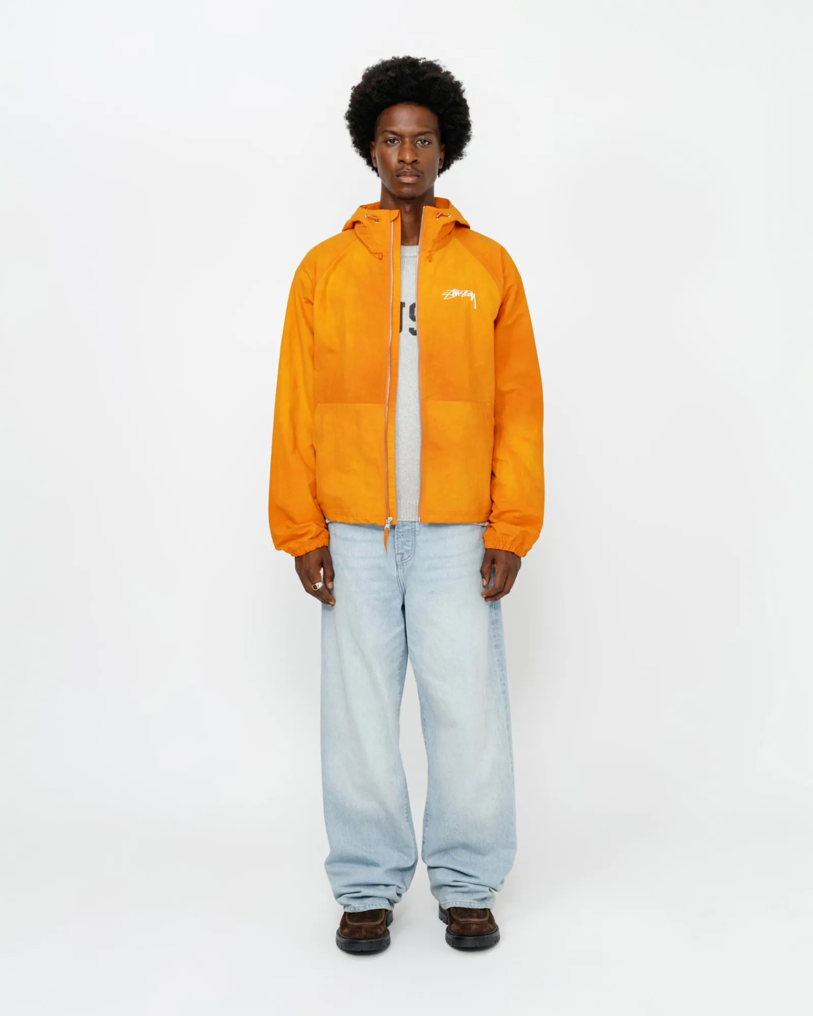 Outerwear>Stüssy BEACH SHELL WAVE DYE Orange