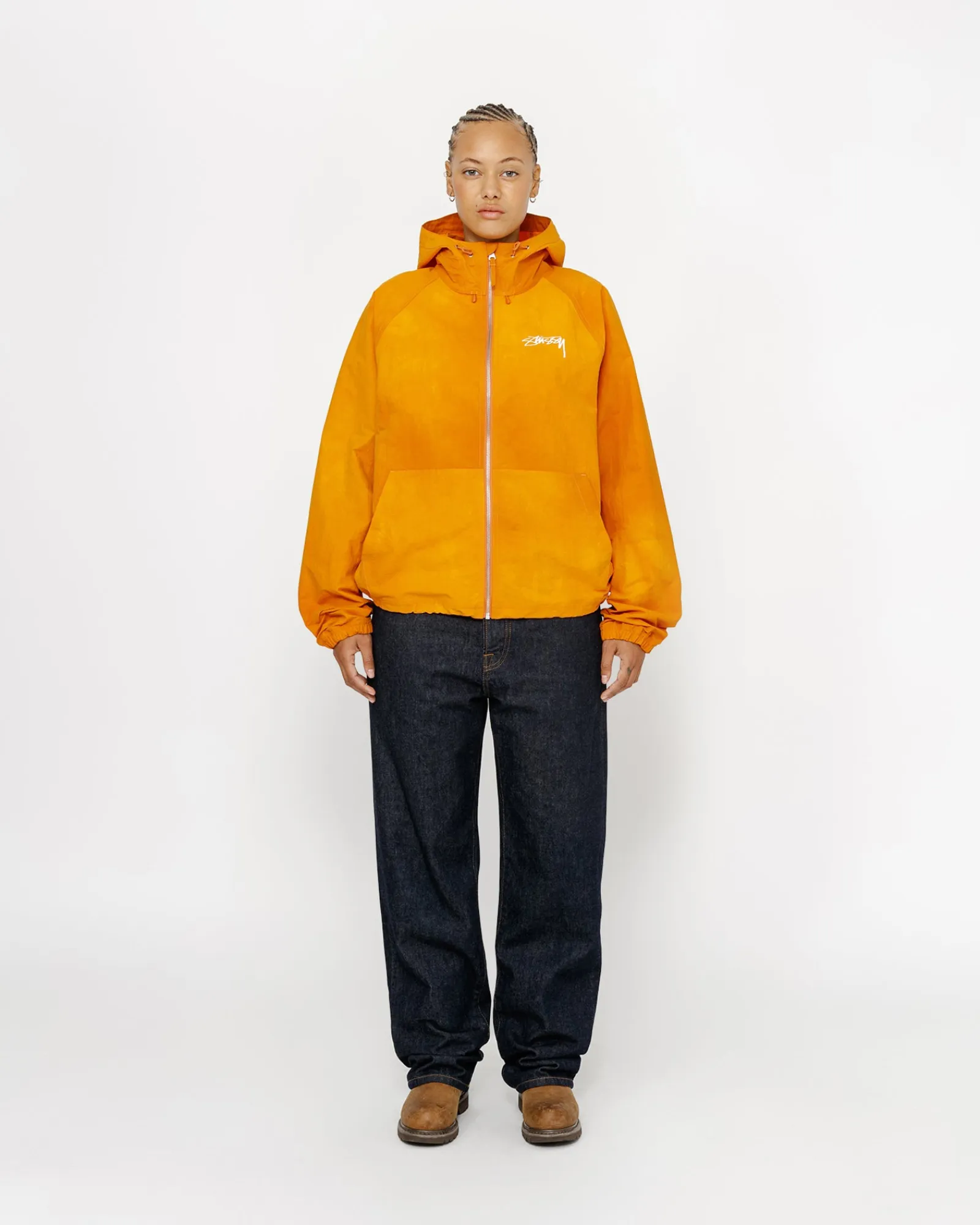 Outerwear>Stüssy BEACH SHELL WAVE DYE Orange