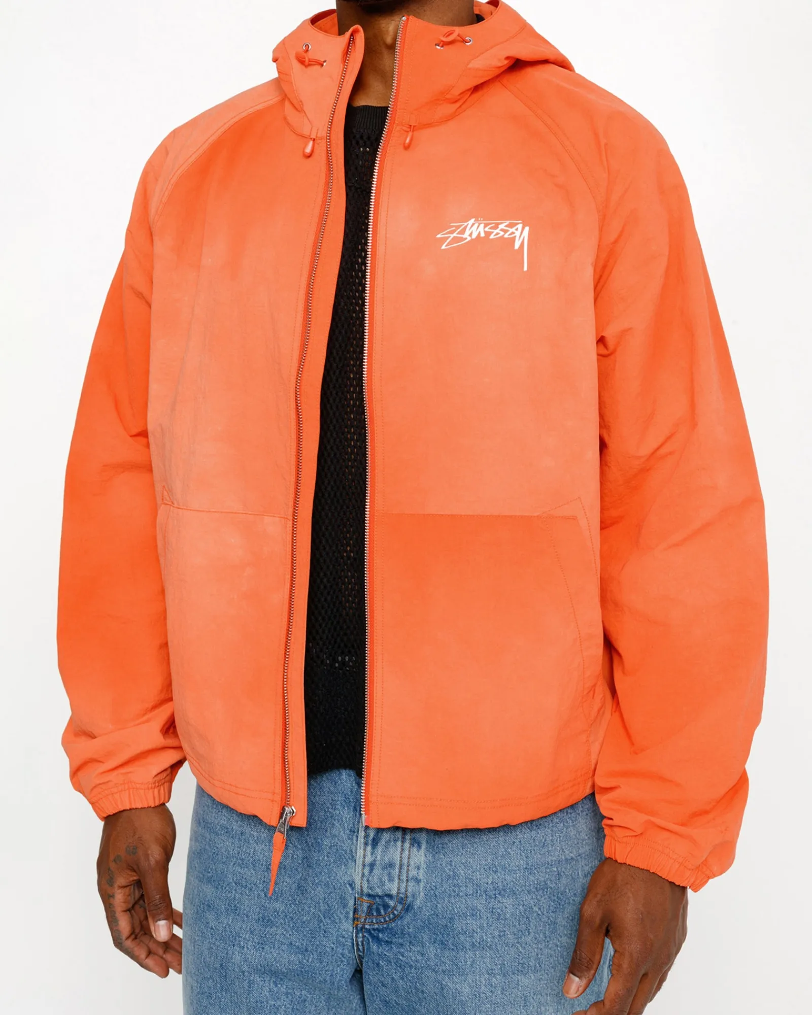 Outerwear>Stüssy BEACH SHELL WAVE DYE Persimmon