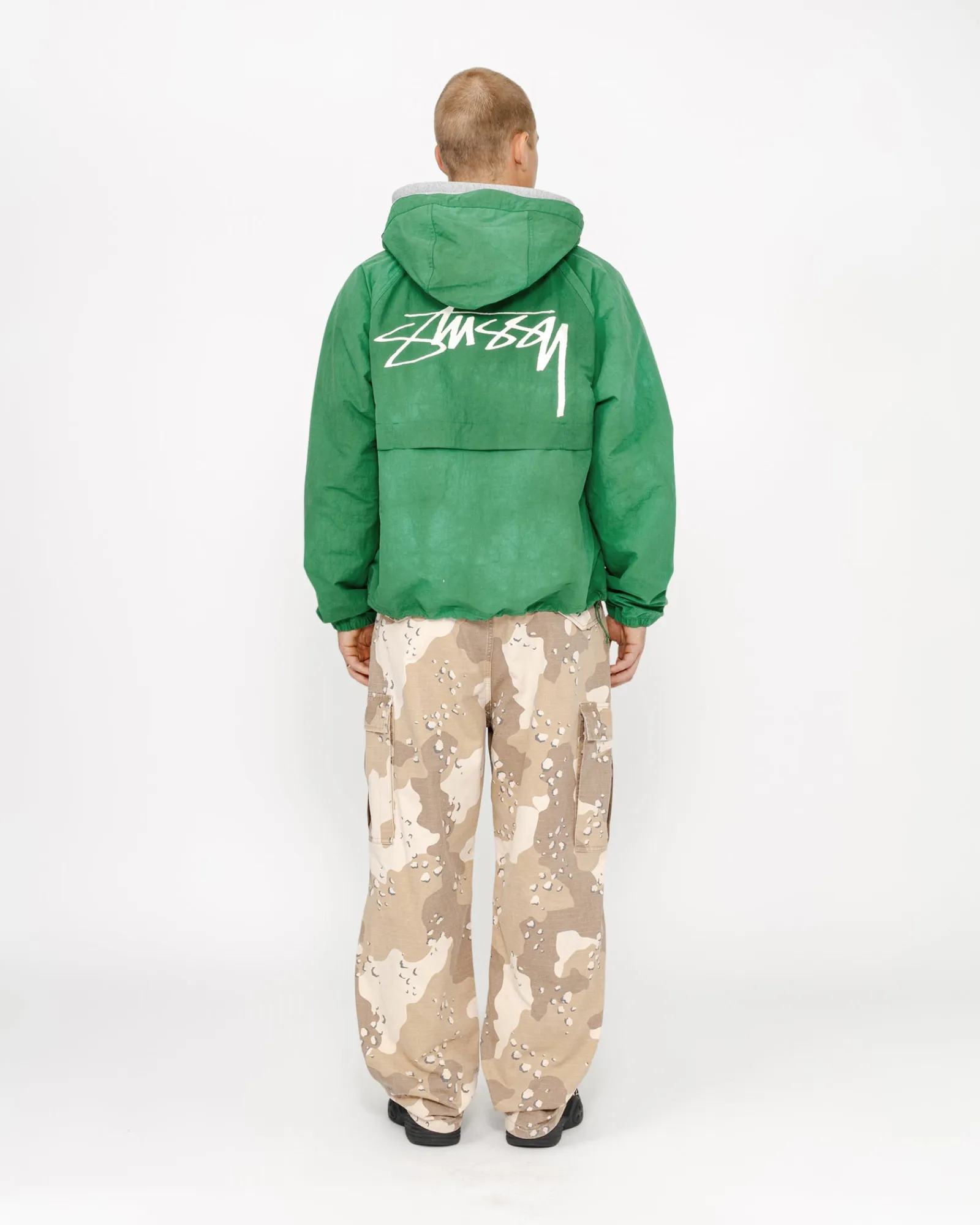 Outerwear>Stüssy BEACH SHELL WAVE DYE Pine