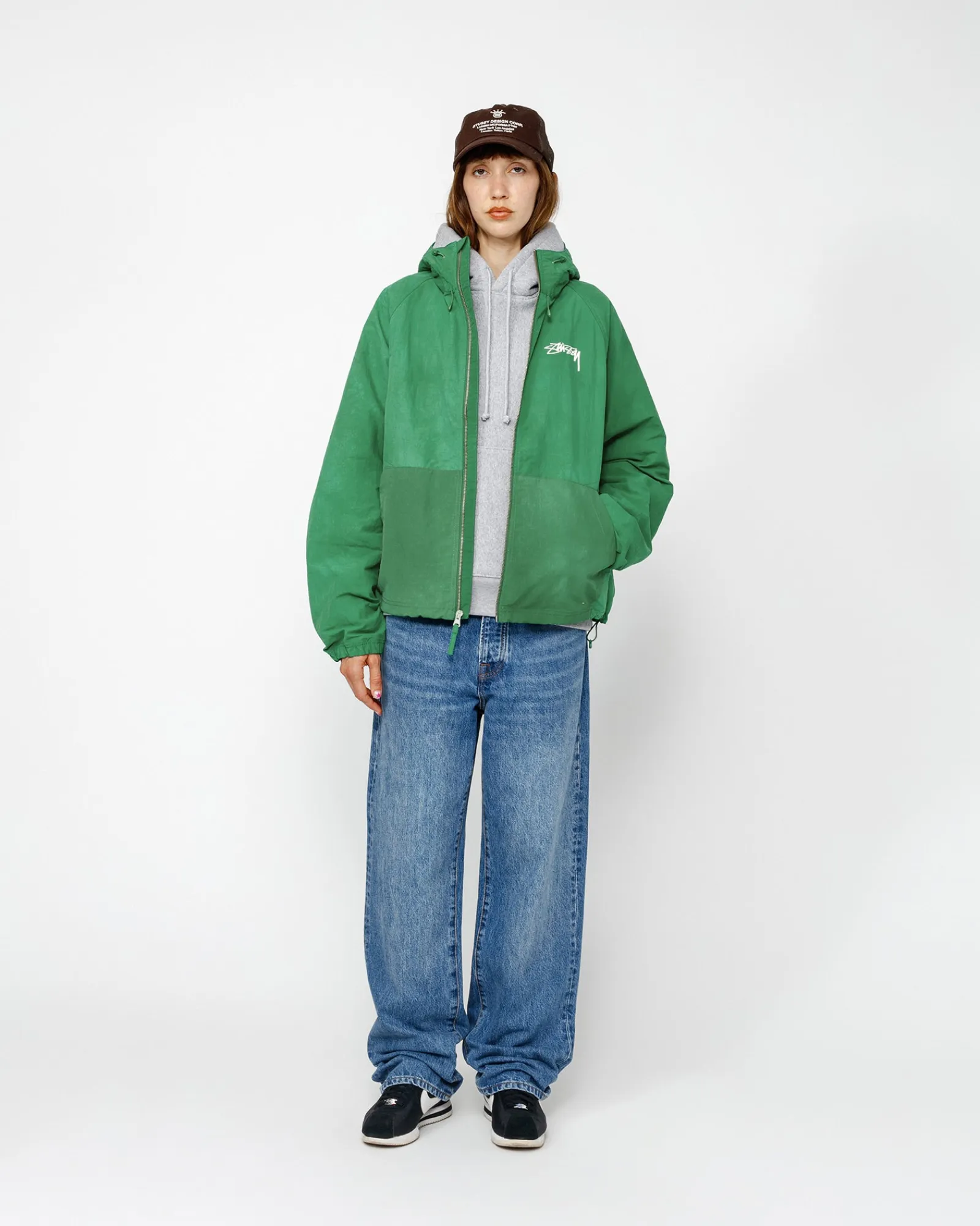 Outerwear>Stüssy BEACH SHELL WAVE DYE Pine