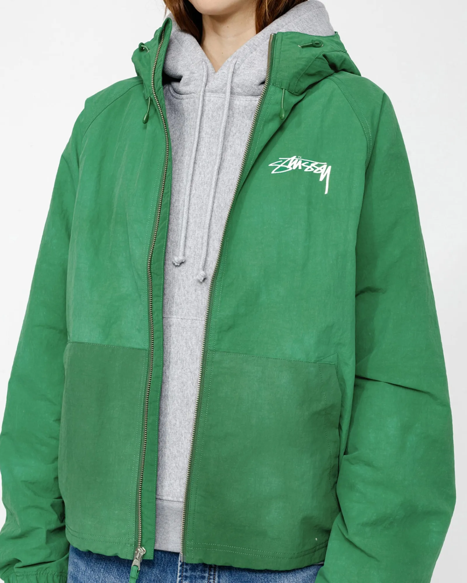 Outerwear>Stüssy BEACH SHELL WAVE DYE Pine