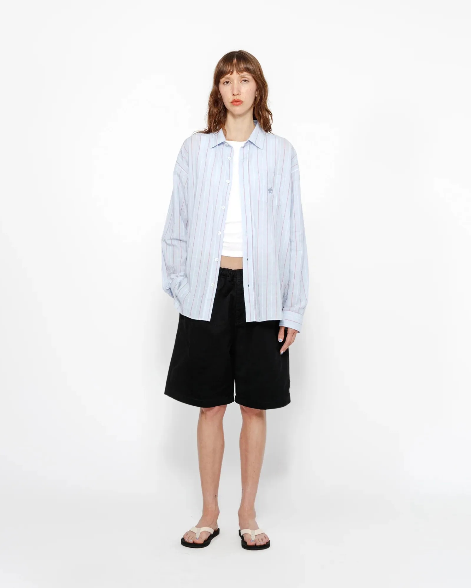 Shorts>Stüssy BEACH SHORT BRUSHED COTTON Black