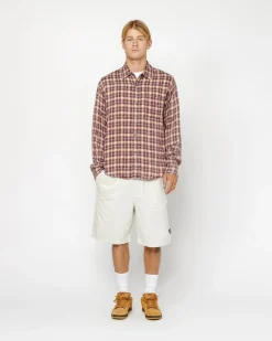 Shorts>Stüssy BEACH SHORT BRUSHED COTTON Bone