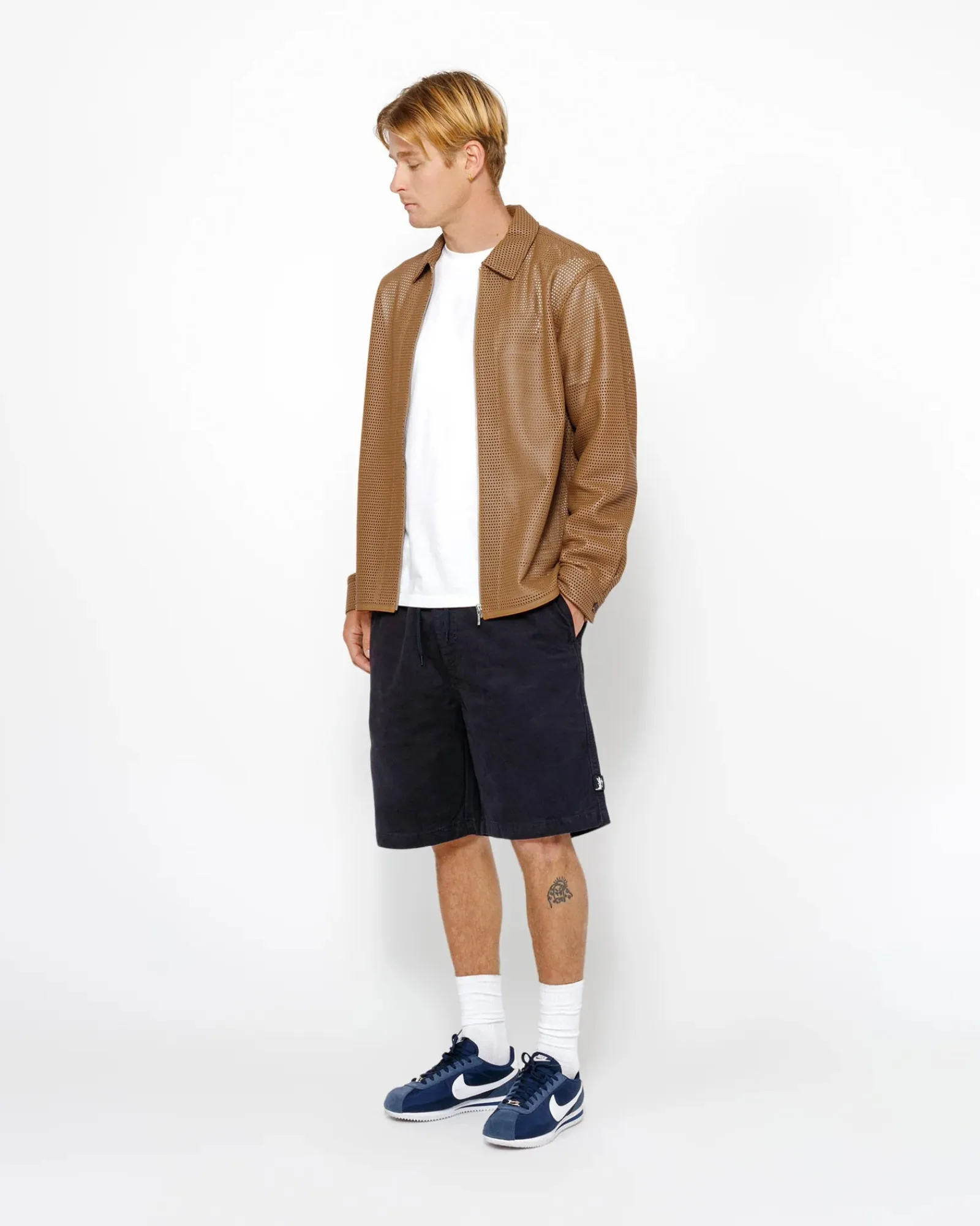 Shorts>Stüssy BEACH SHORT BRUSHED COTTON Navy