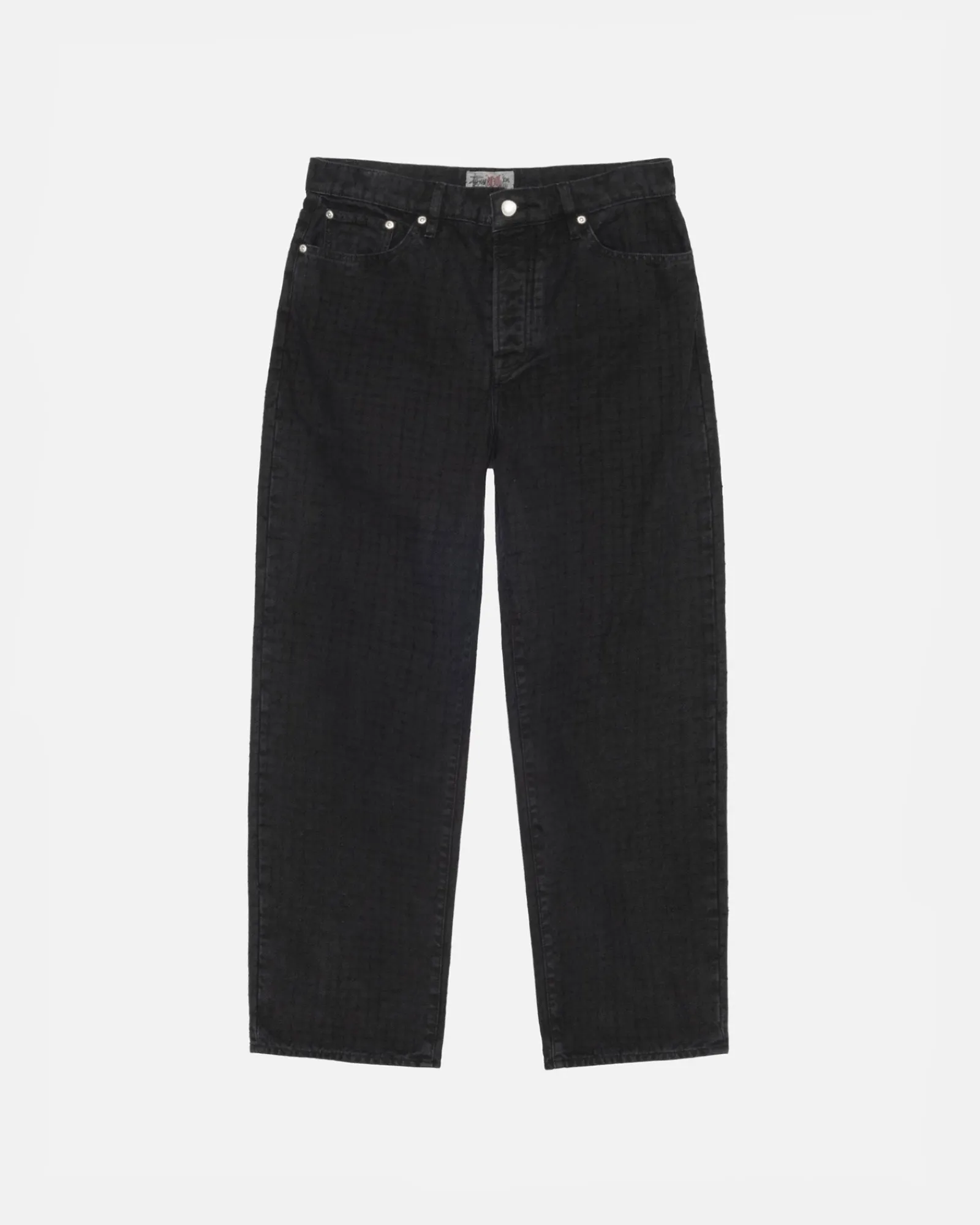 Pants|Denim>Stüssy BIG OL' JEAN CANVAS NEEDLEPUNCH Black