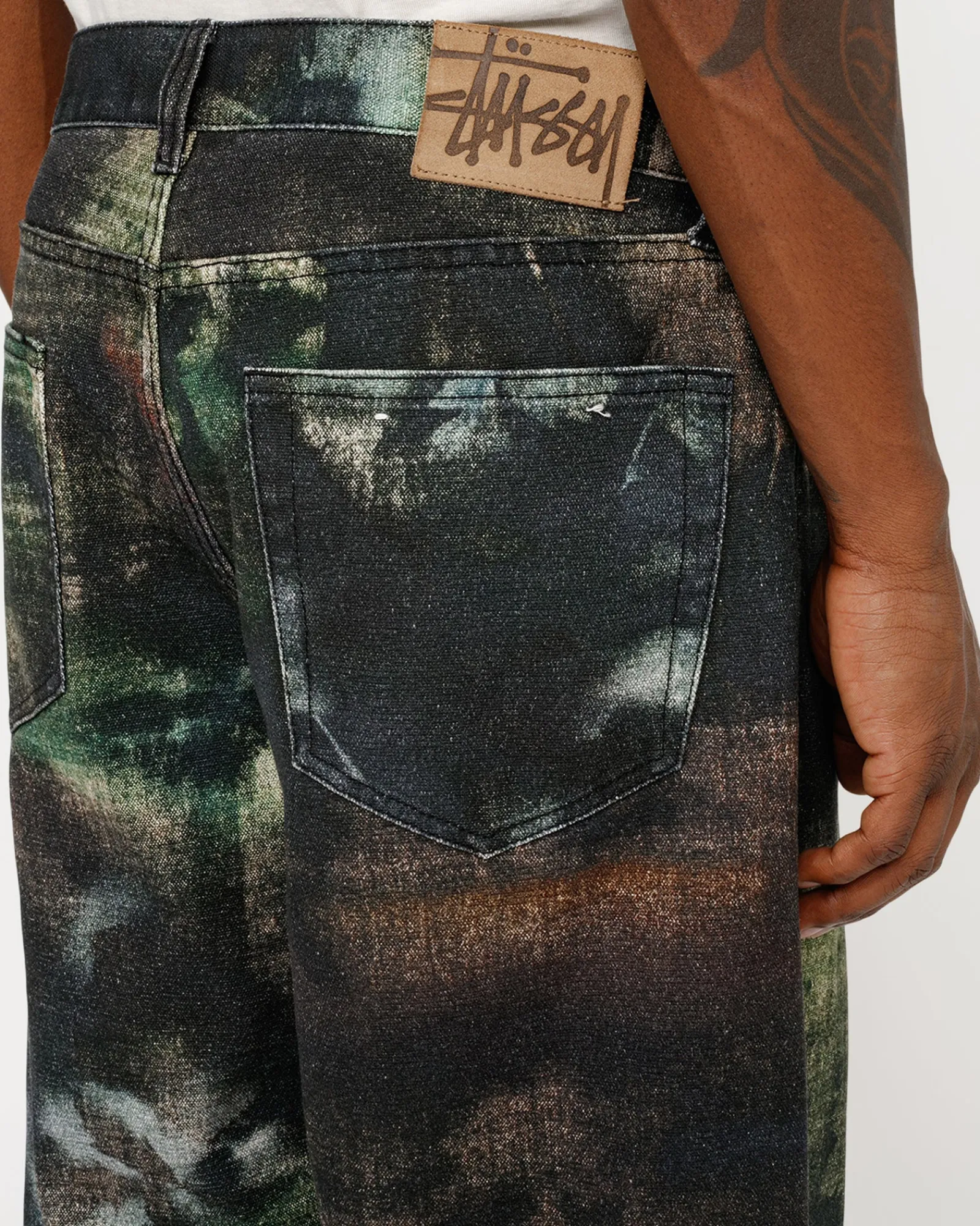 Pants|Denim>Stüssy BIG OL' JEAN STENPAT CAMO Fortine