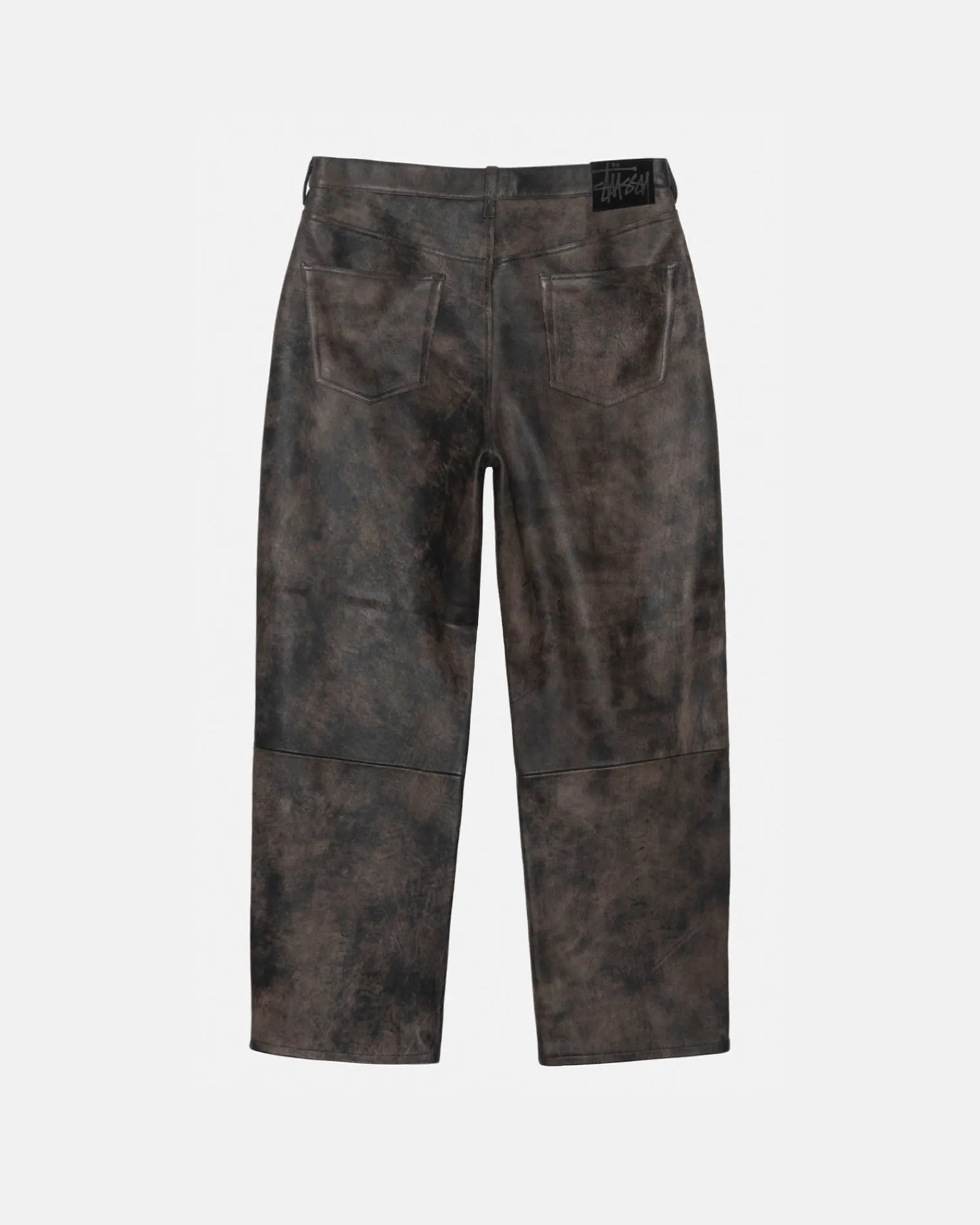 Pants>Stüssy BIG OL' JEAN STONEWASHED LEATHER Black Leather