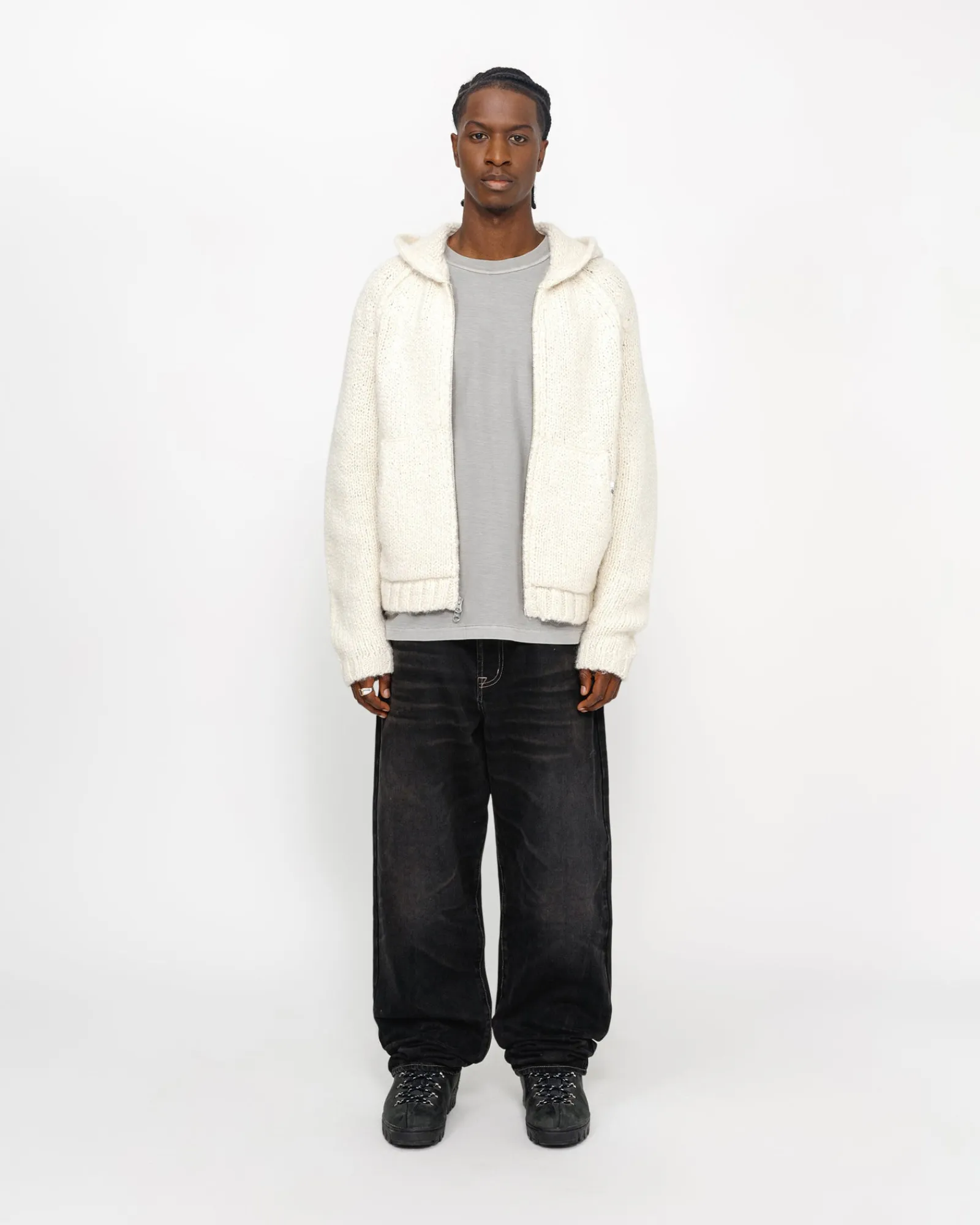 Pants|Denim>Stüssy BIG OL' JEAN VINTAGE WASH DENIM Black