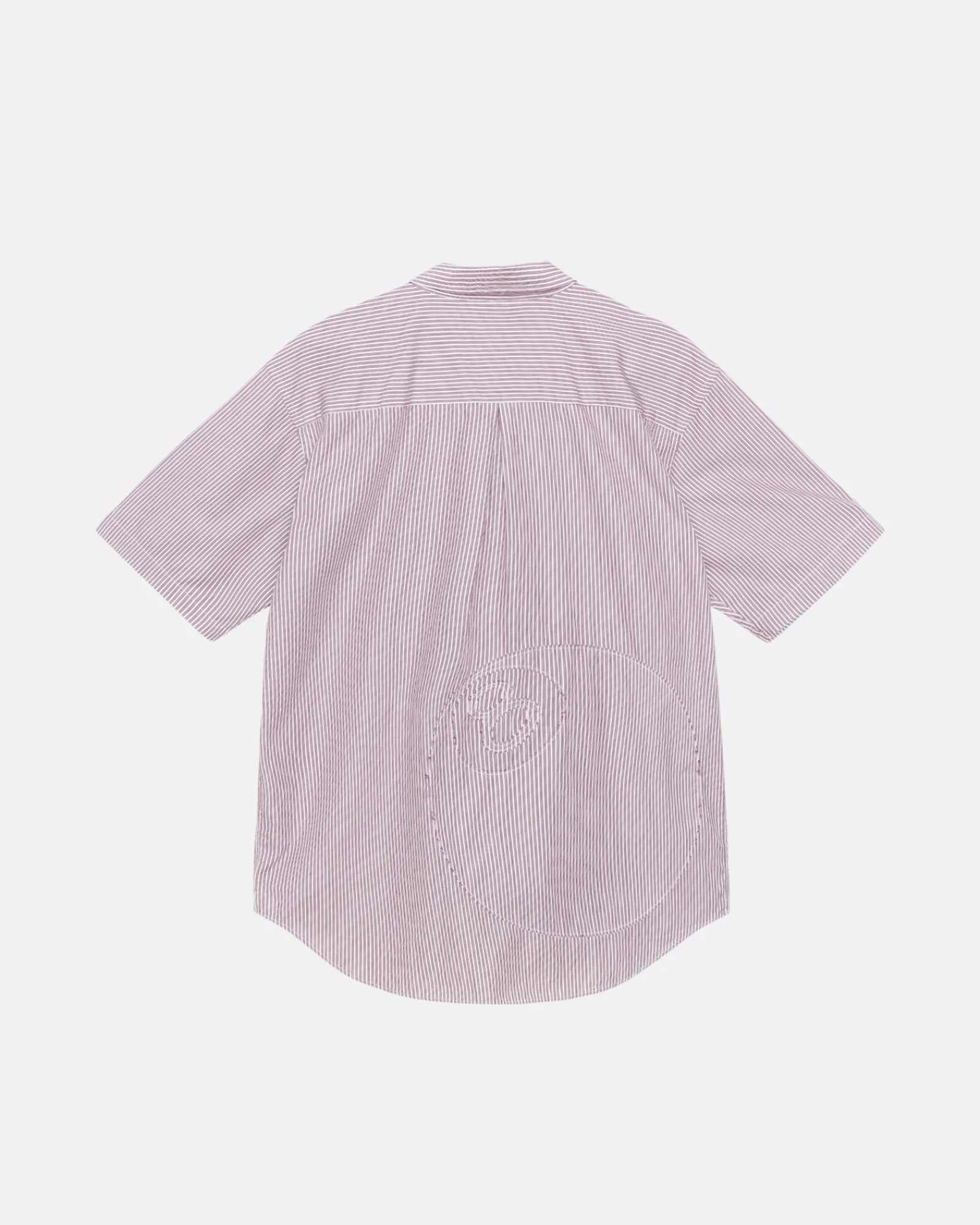 Shirts>Stüssy BOXY SS SHIRT 8 BALL STRIPE Burgundy