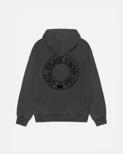 Hoodies>Stüssy BUANA ZIP HOODIE PIGMENT DYED Black