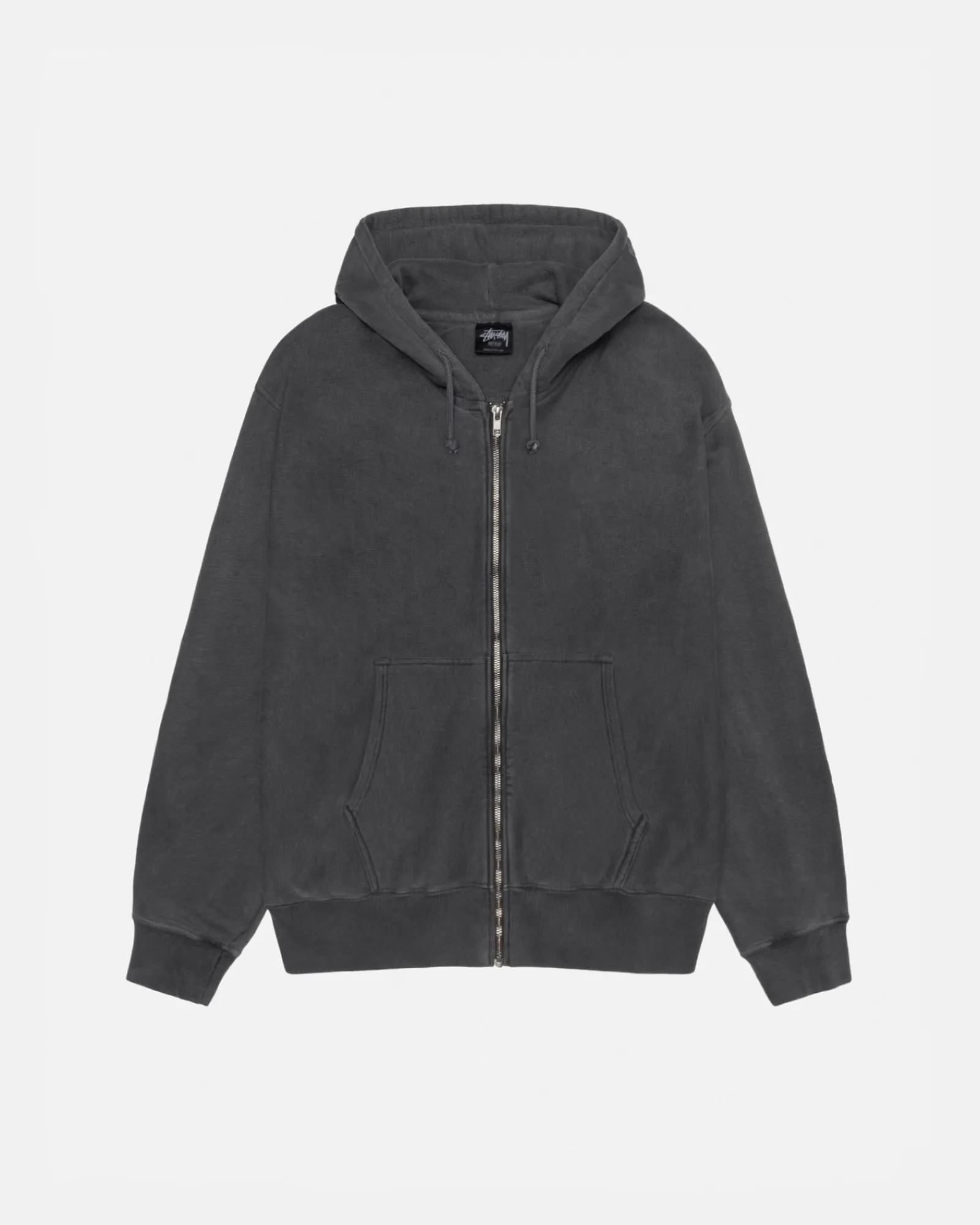 Hoodies>Stüssy BUANA ZIP HOODIE PIGMENT DYED Black