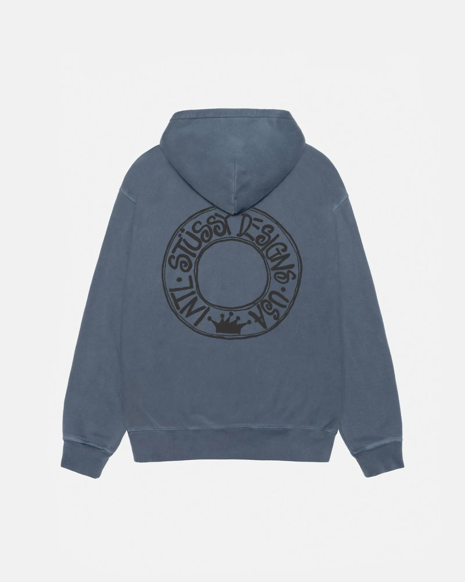 Hoodies>Stüssy BUANA ZIP HOODIE PIGMENT DYED Navy
