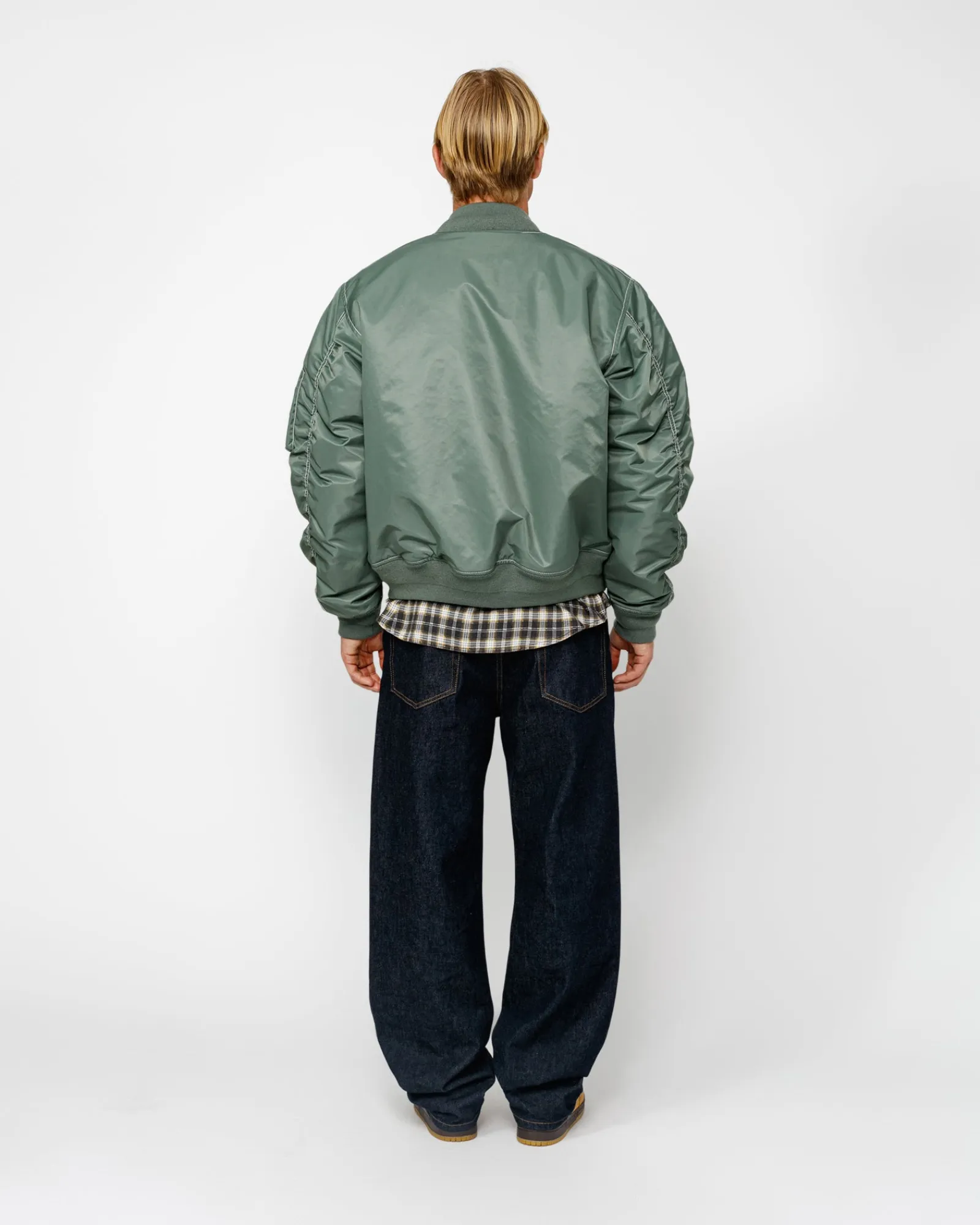 Outerwear>Stüssy BUILT REVERSIBLE BOMBER JACKET Green