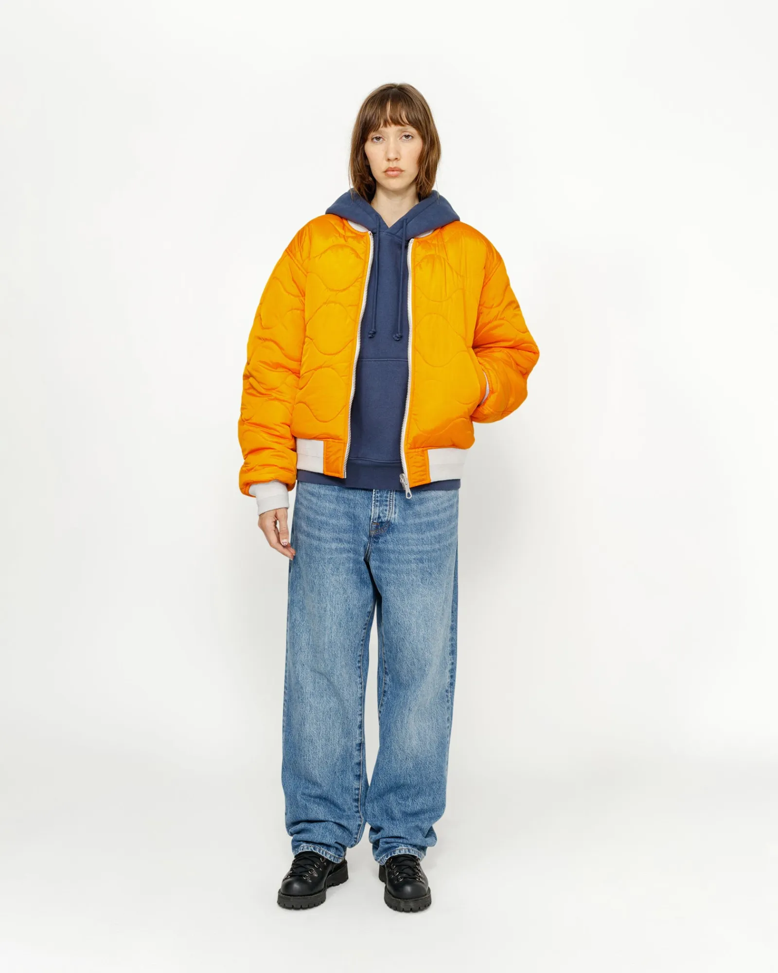 Outerwear>Stüssy BUILT REVERSIBLE BOMBER JACKET Grey