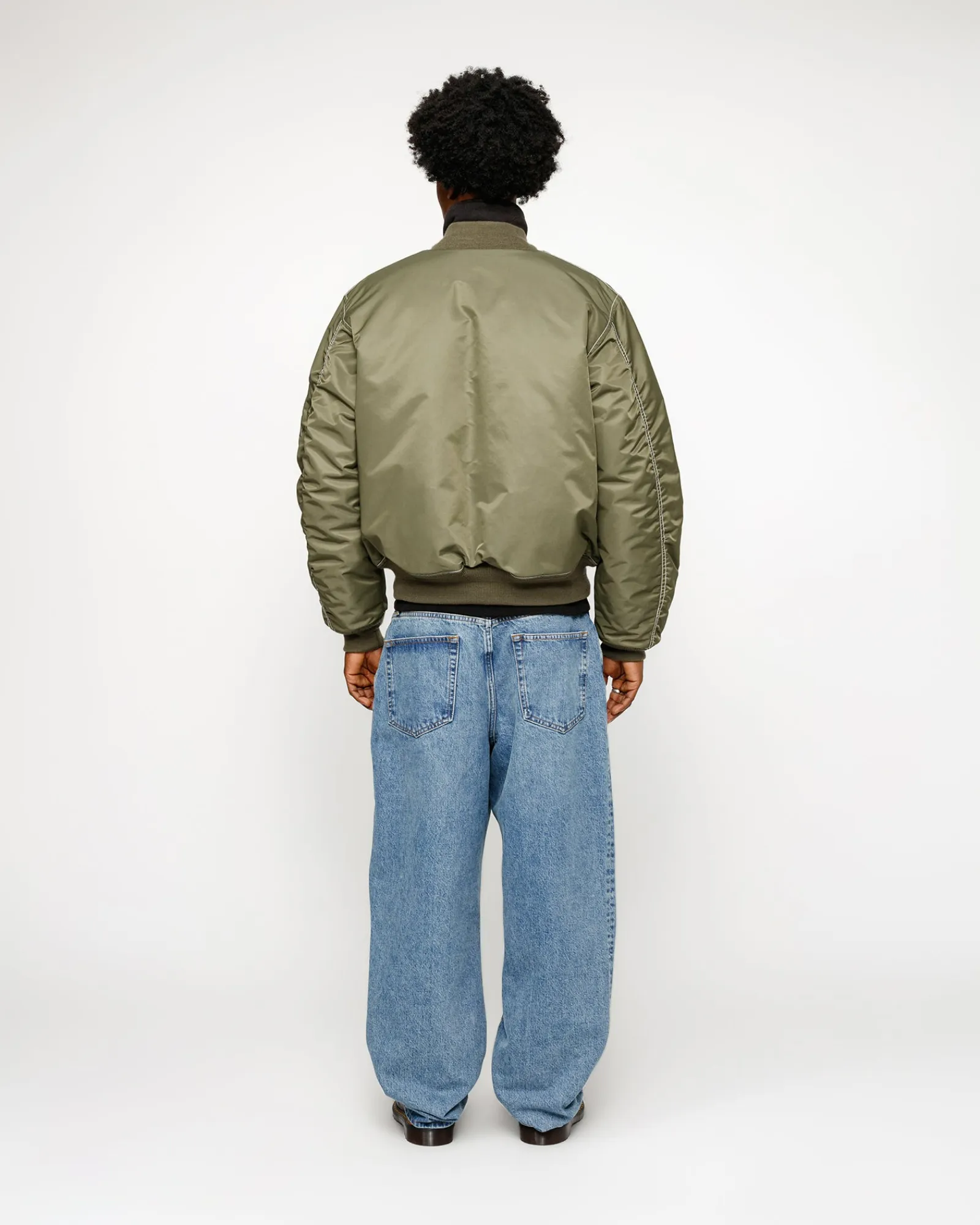 Outerwear>Stüssy BUILT REVERSIBLE BOMBER JACKET Olive