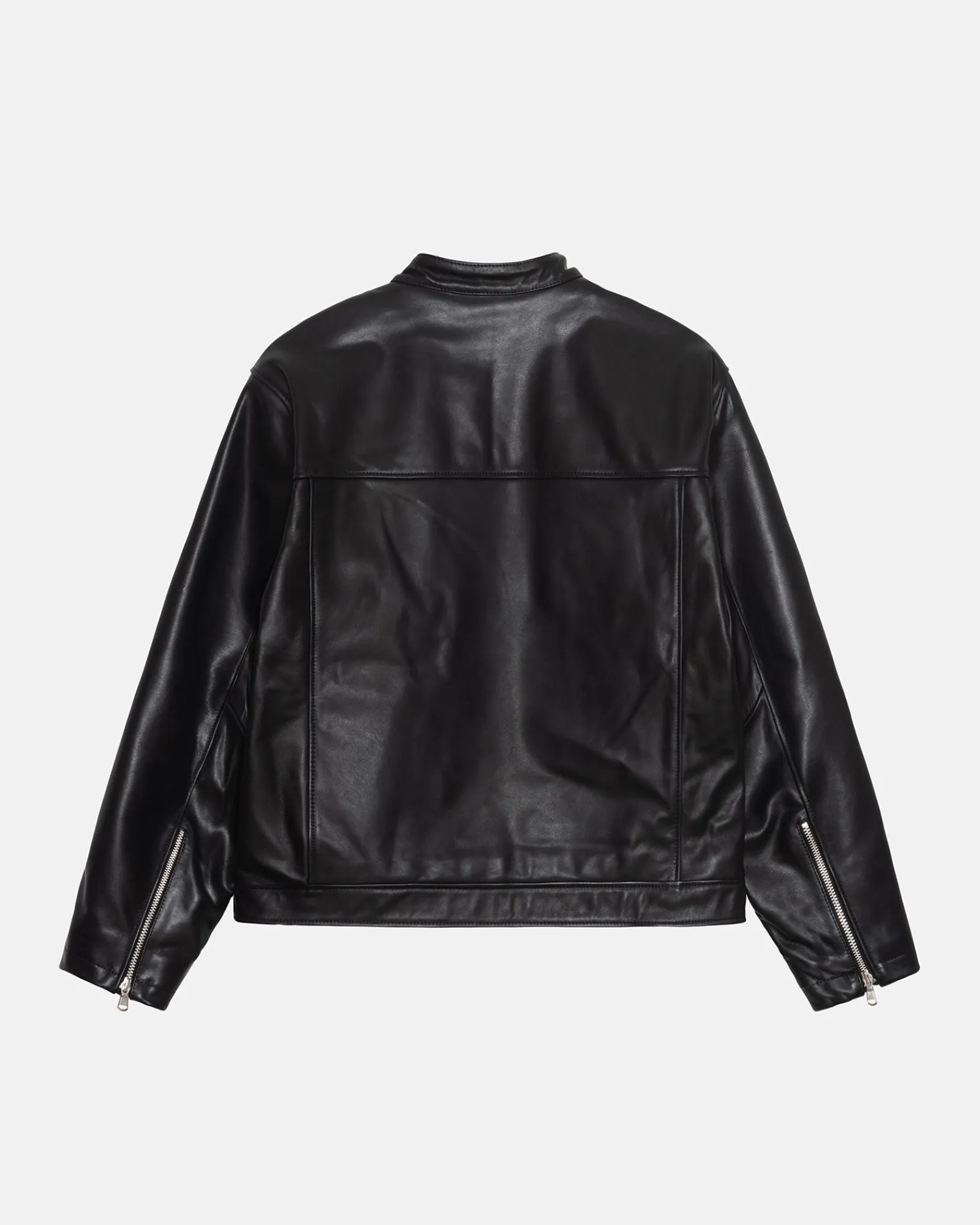 Outerwear>Stüssy CAFE RACER LEATHER JACKET Black
