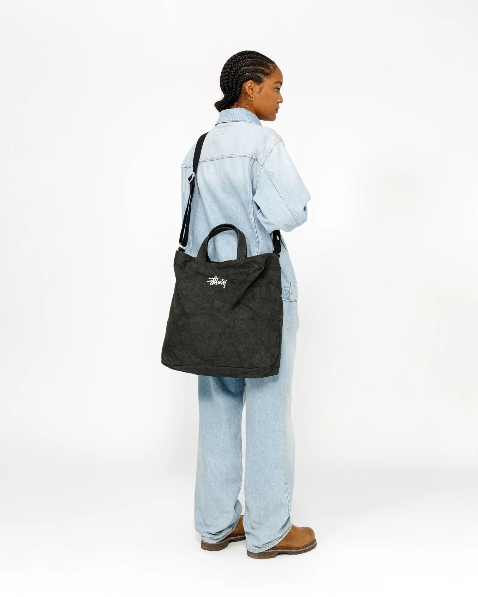 Accessories>Stüssy CANVAS CROSSBODY BAG Washed Black